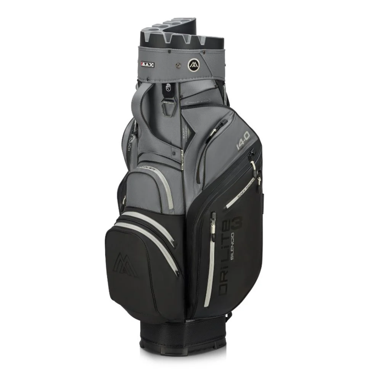 Big Max Dri Lite Silencio 3 Organiser Golf Cart Bag - Black / Grey