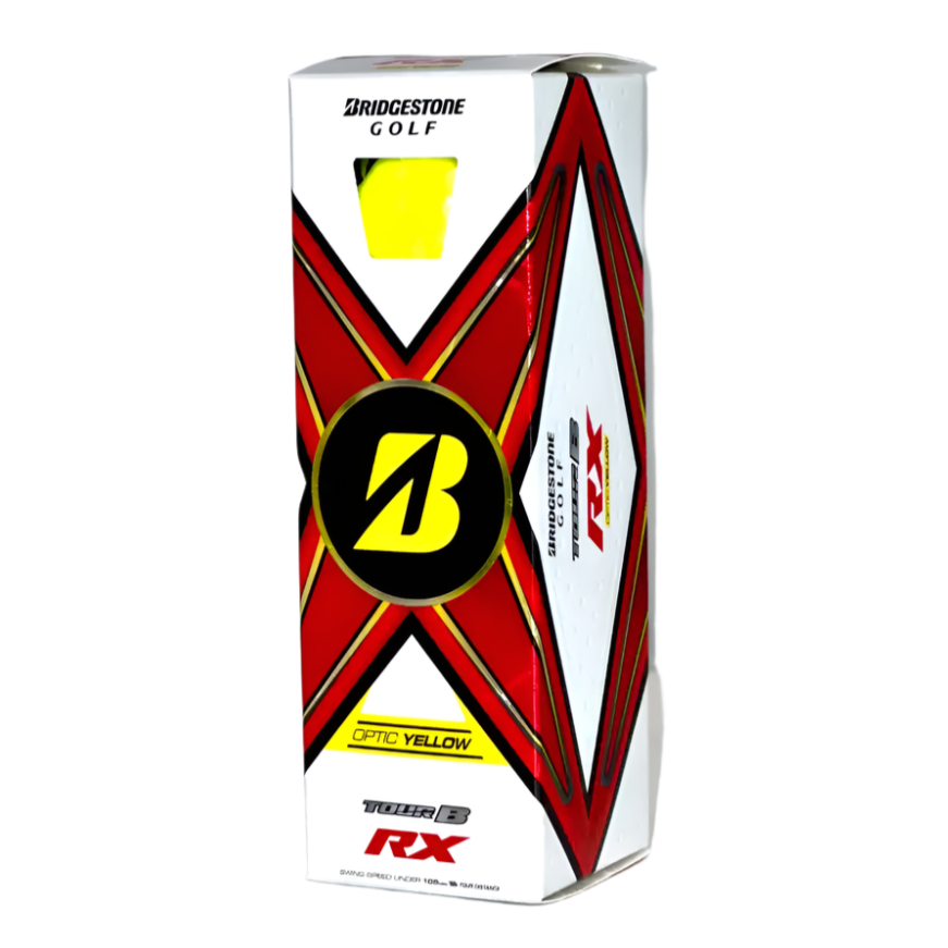 Bridgestone Tour B RX Yellow Golf Balls (3 Ball Sleeve)