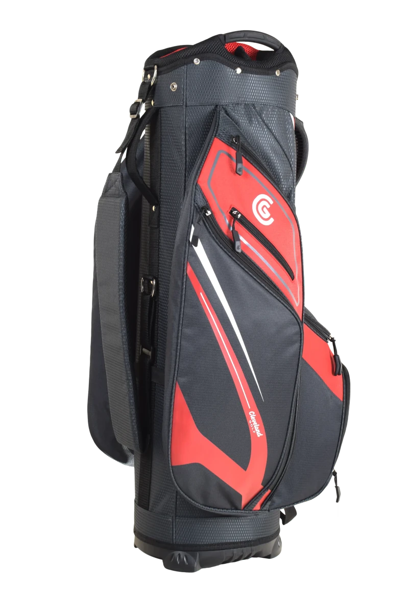 Cleveland Friday 3 Cart Bag - Red/Charcoal - Cleveland