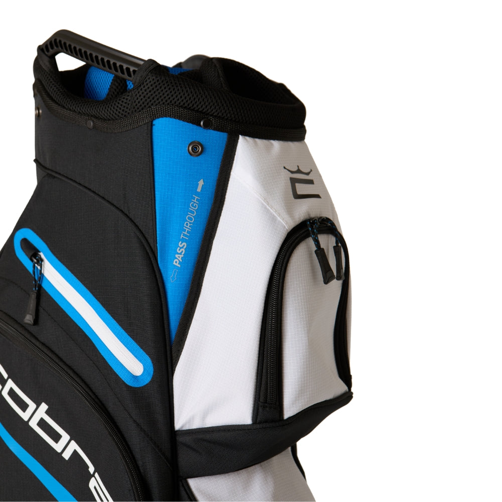 Cobra Signature Cart Bag - Black/White/Vivid Blue