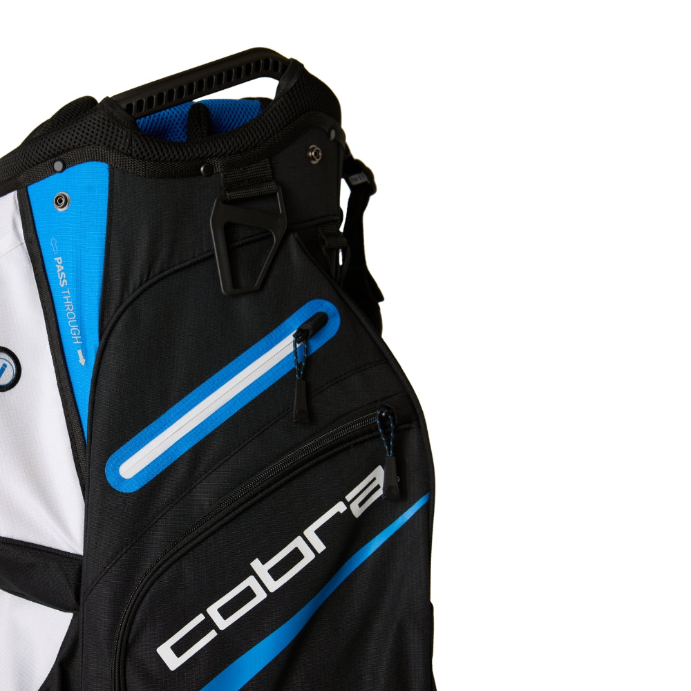 Cobra Signature Cart Bag - Black/White/Vivid Blue