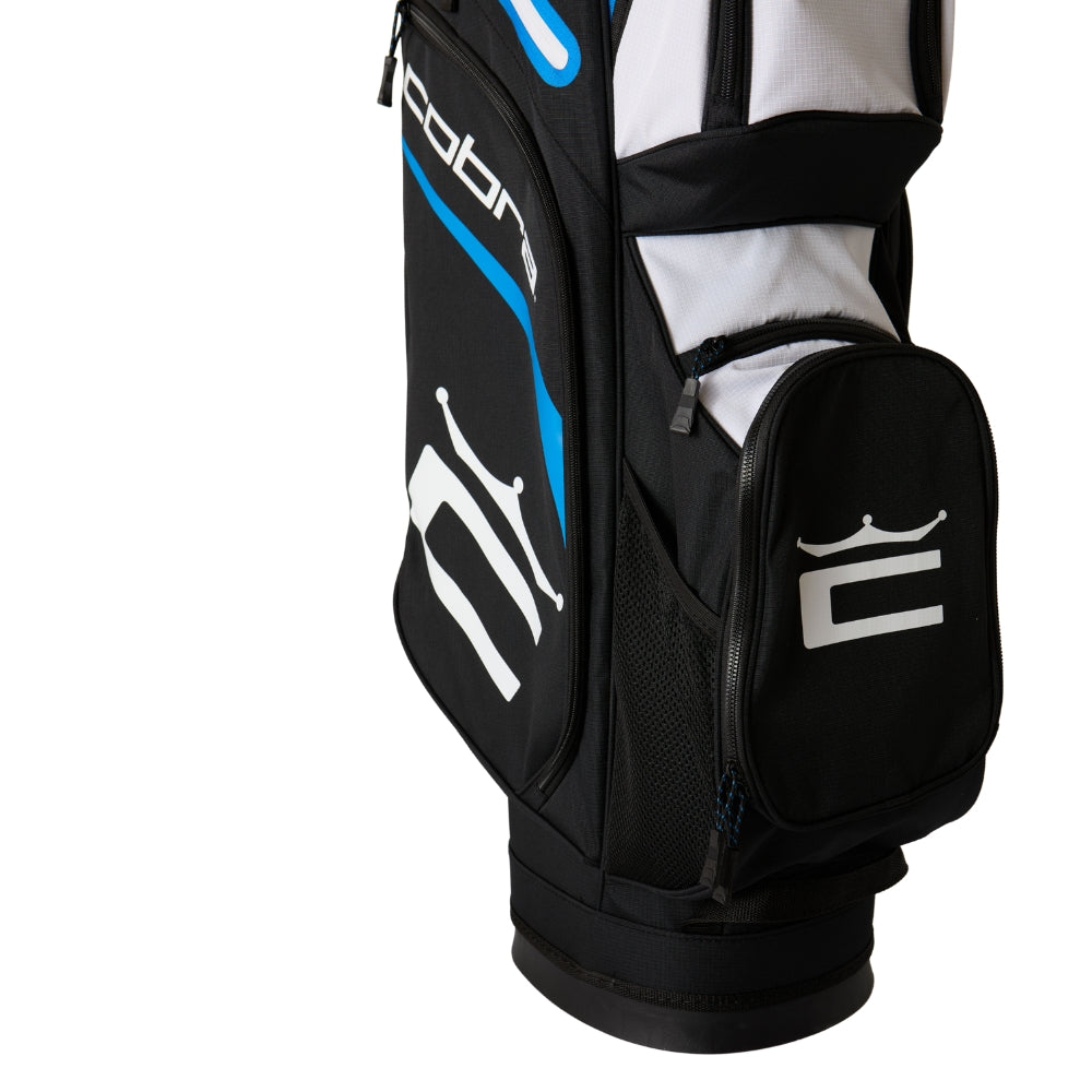 Cobra Signature Cart Bag - Black/White/Vivid Blue