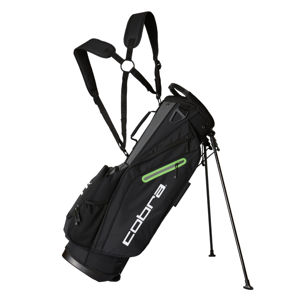 Cobra Signature Stand Bag - Black/Grey/Fluo Green