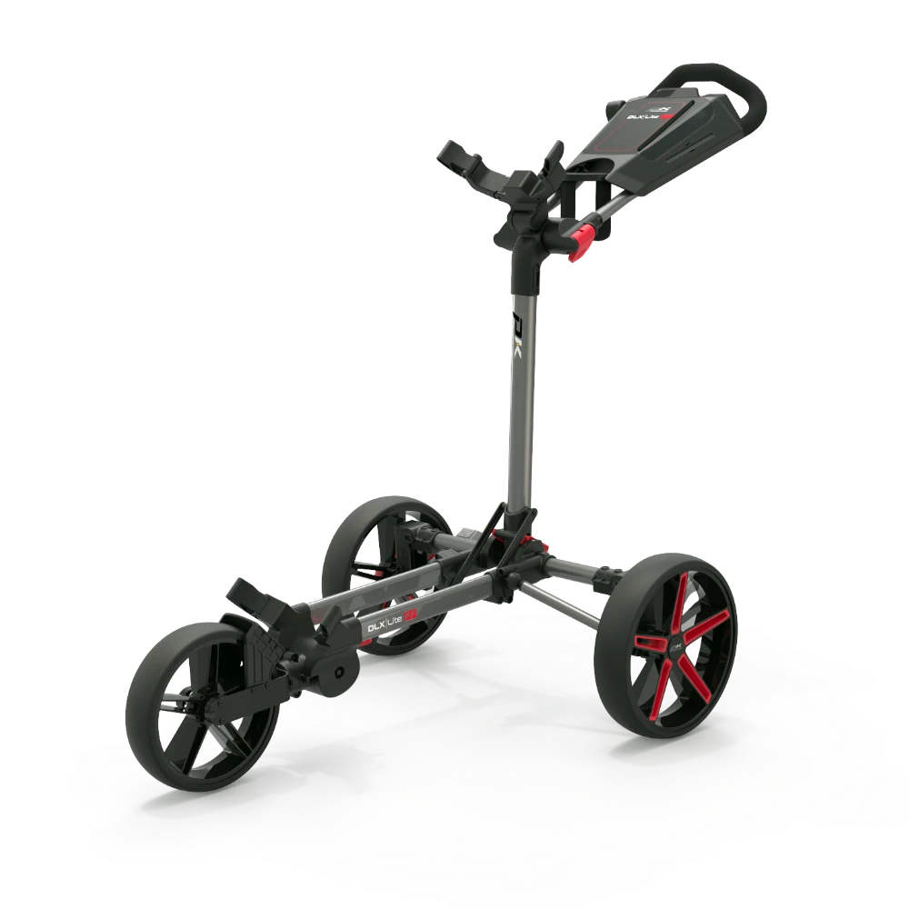 PowaKaddy DLX-Lite FF Push Trolley - Red / Gunmetal