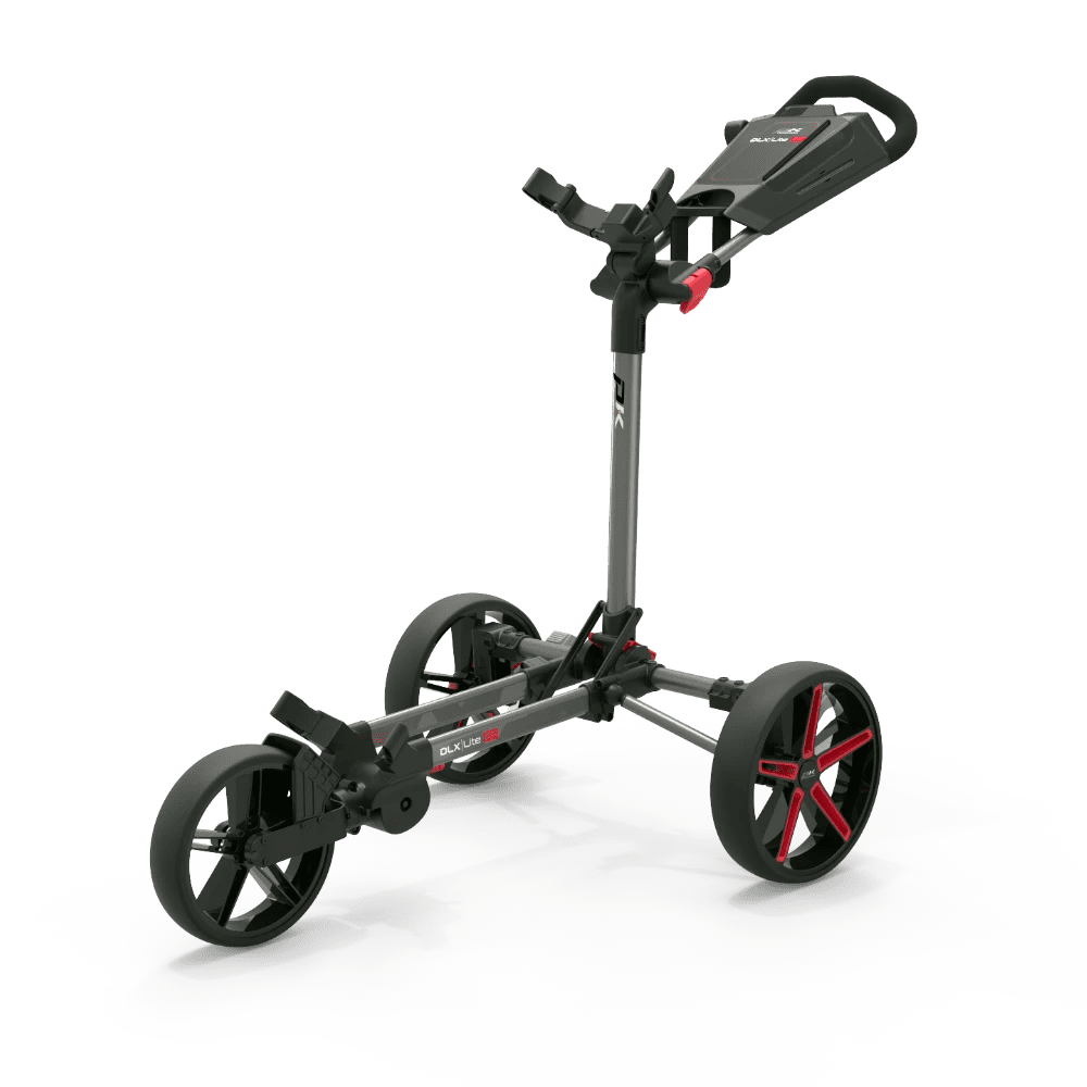PowaKaddy DLX - Lite FF Push Trolley - Red / Gunmetal - PowaKaddy