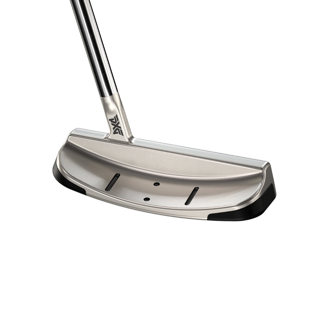 Golf putter head on a white background