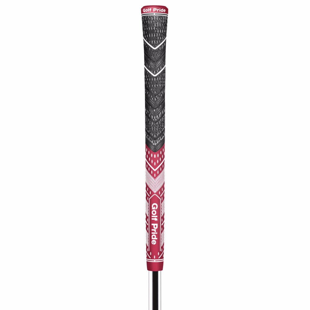 Golf Pride Multi Compound Plus4 - Dark Red/White Midsize Golf Grip - Golf Pride