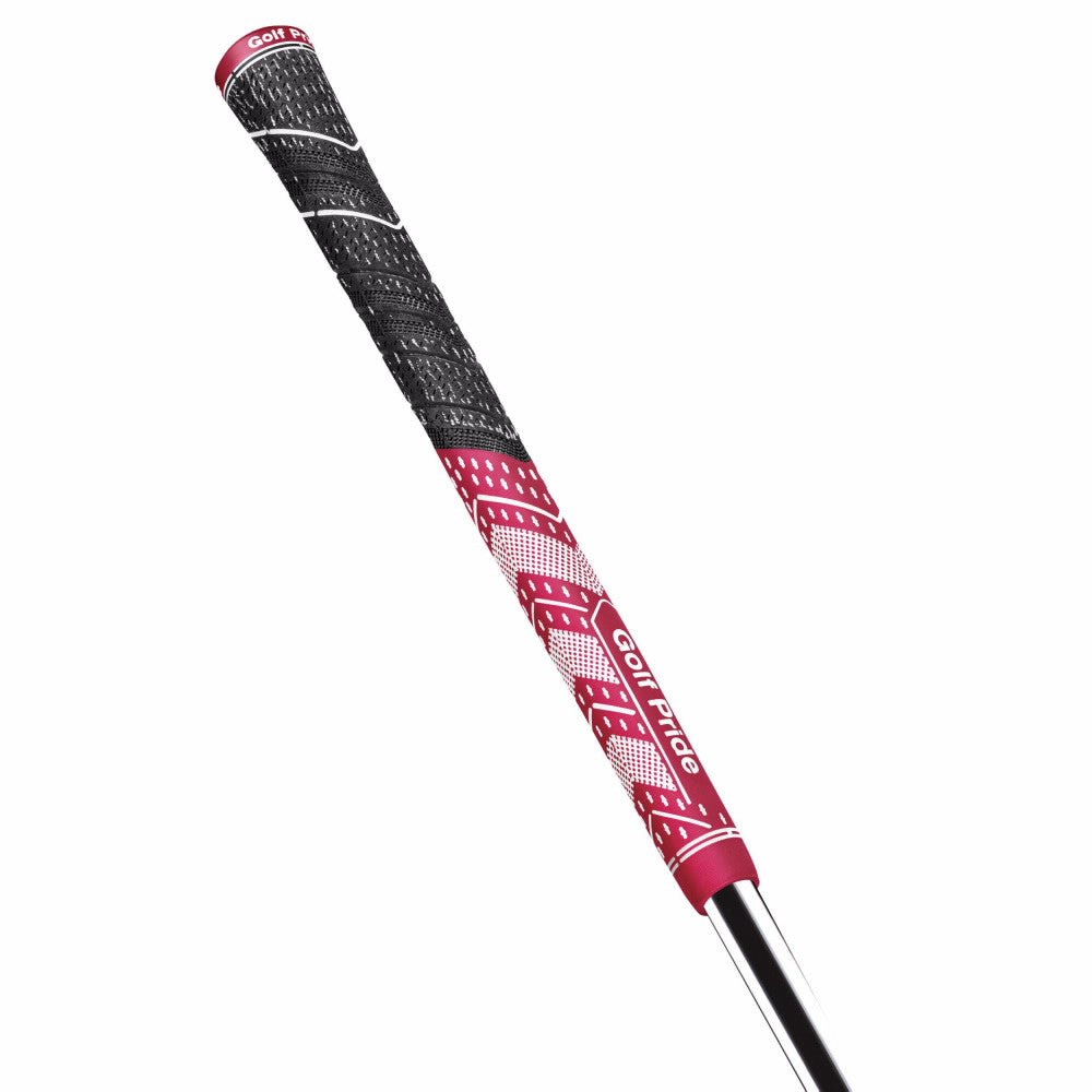 Golf Pride Multi Compound Plus4 - Dark Red/White Midsize Golf Grip - Golf Pride