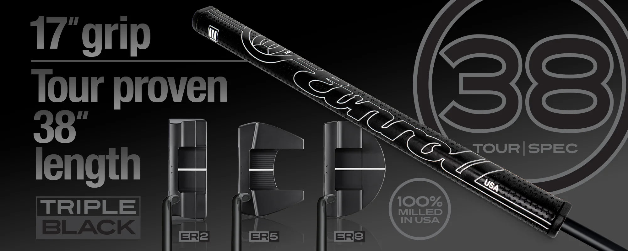 Evnroll 38 Tour-Spec Triple Black Putter Range
