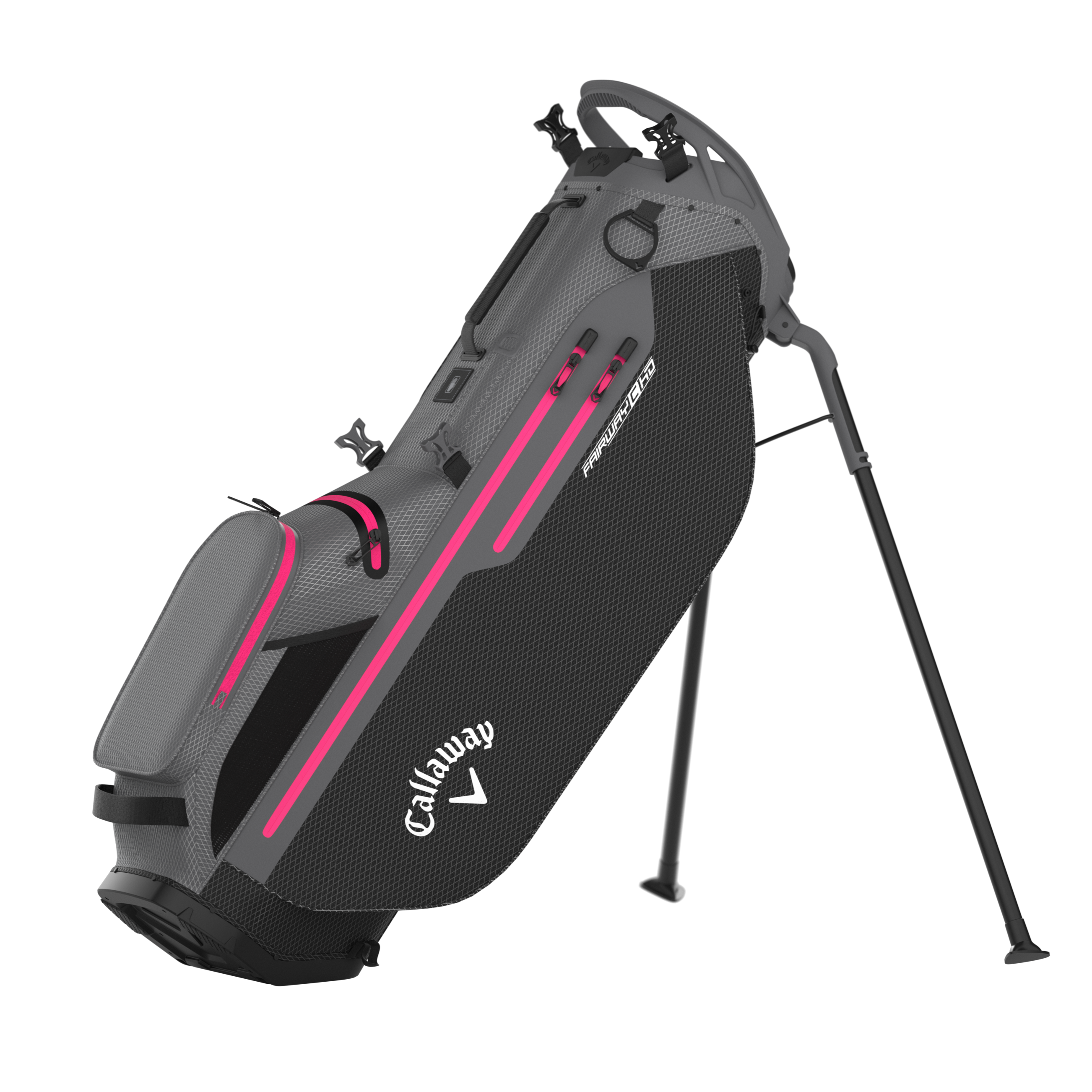 Callaway Fairway C HD Stand Bag 25 - Black/Charcoal/Pink