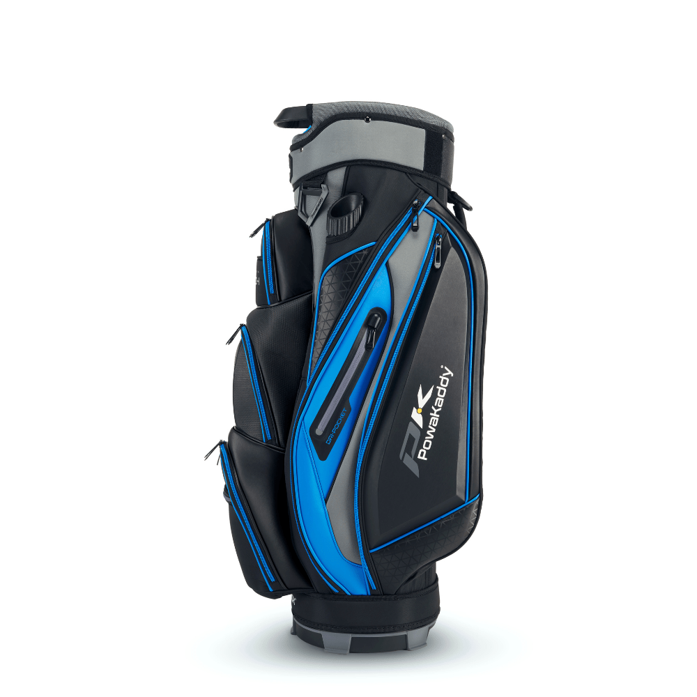 PowaKaddy Premium Tech Golf Bag - Gun Metal / Blue - PowaKaddy