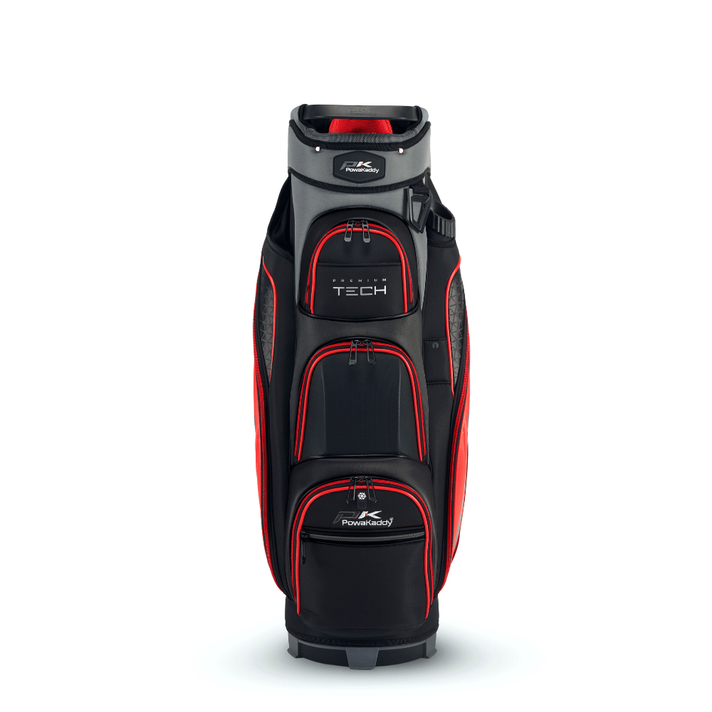 PowaKaddy Premium Tech Golf Bag - Gun Metal / Red - PowaKaddy