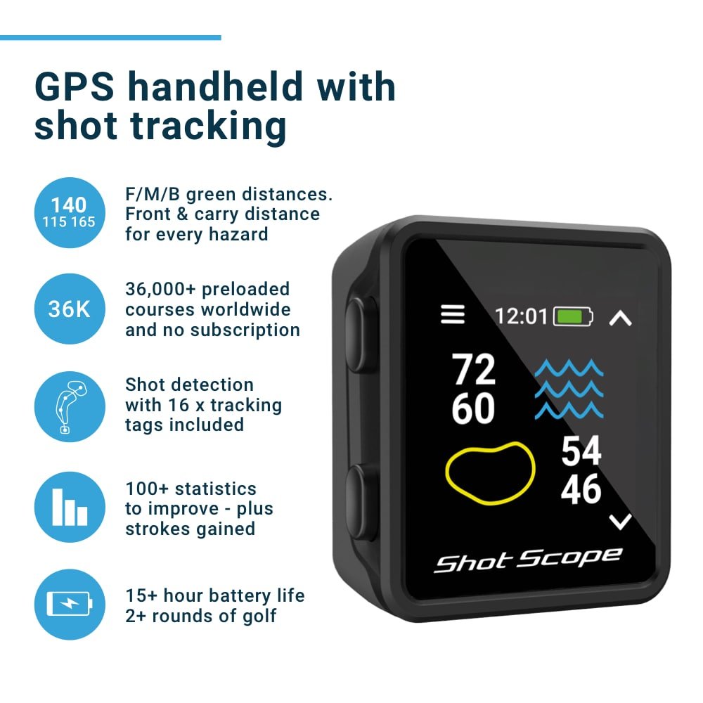 Shot Scope H4 Handheld Golf GPS & Shot Tracking - Shot Scope