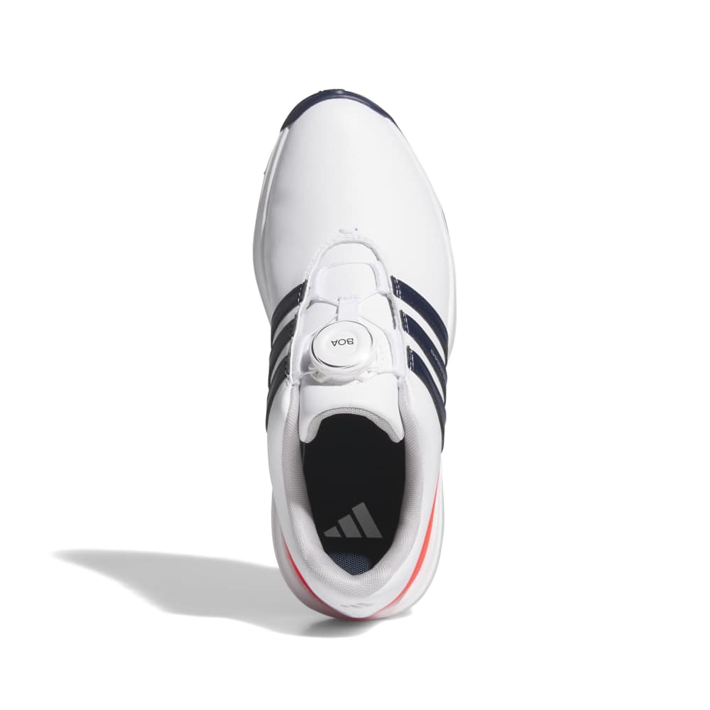 adidas Tour360 Boa Junior Golf Shoes - Cloud White / Collegiate Navy / Lucid Red - adidas