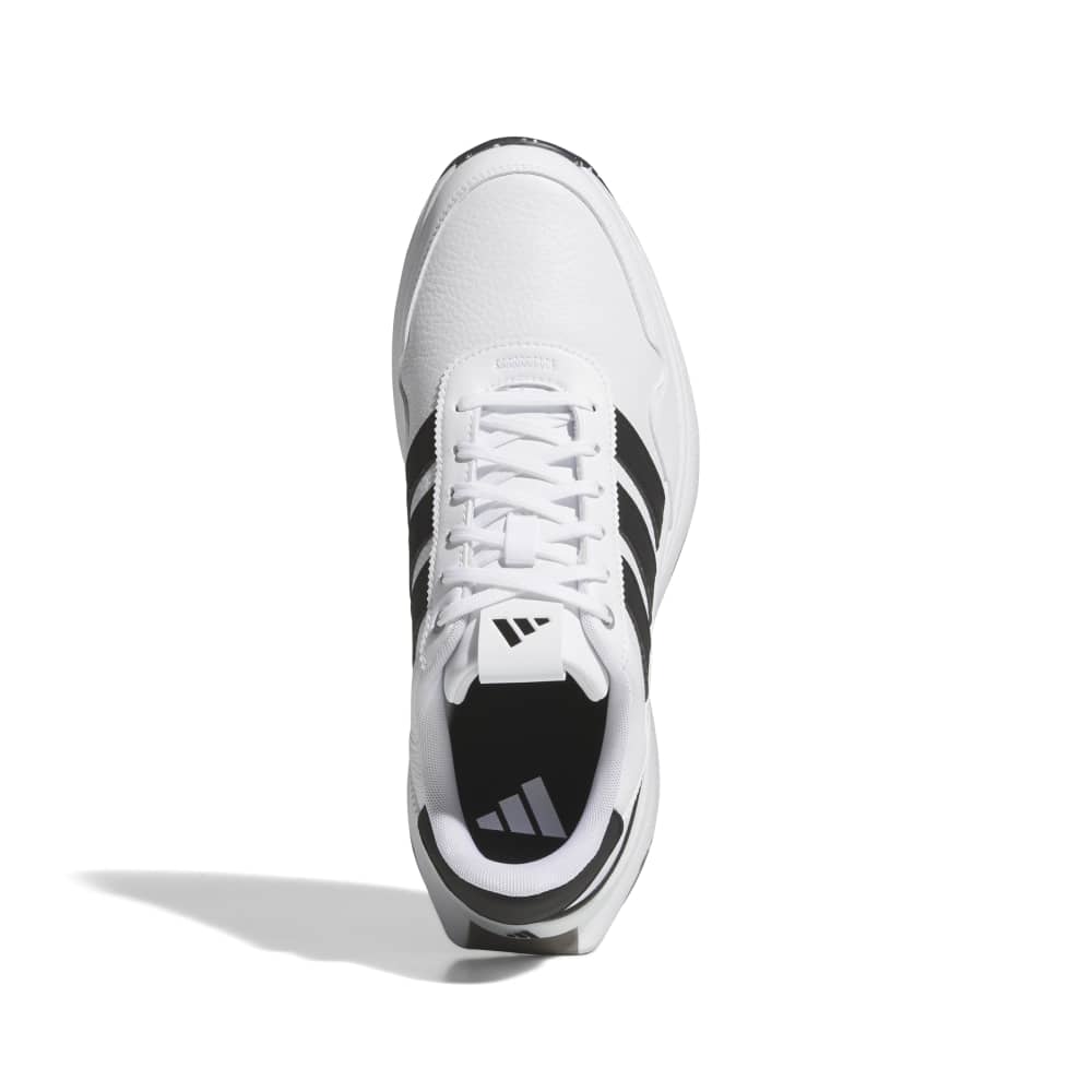 adidas S2G Leather Spikeless Golf Shoes - Cloud White / Core Black