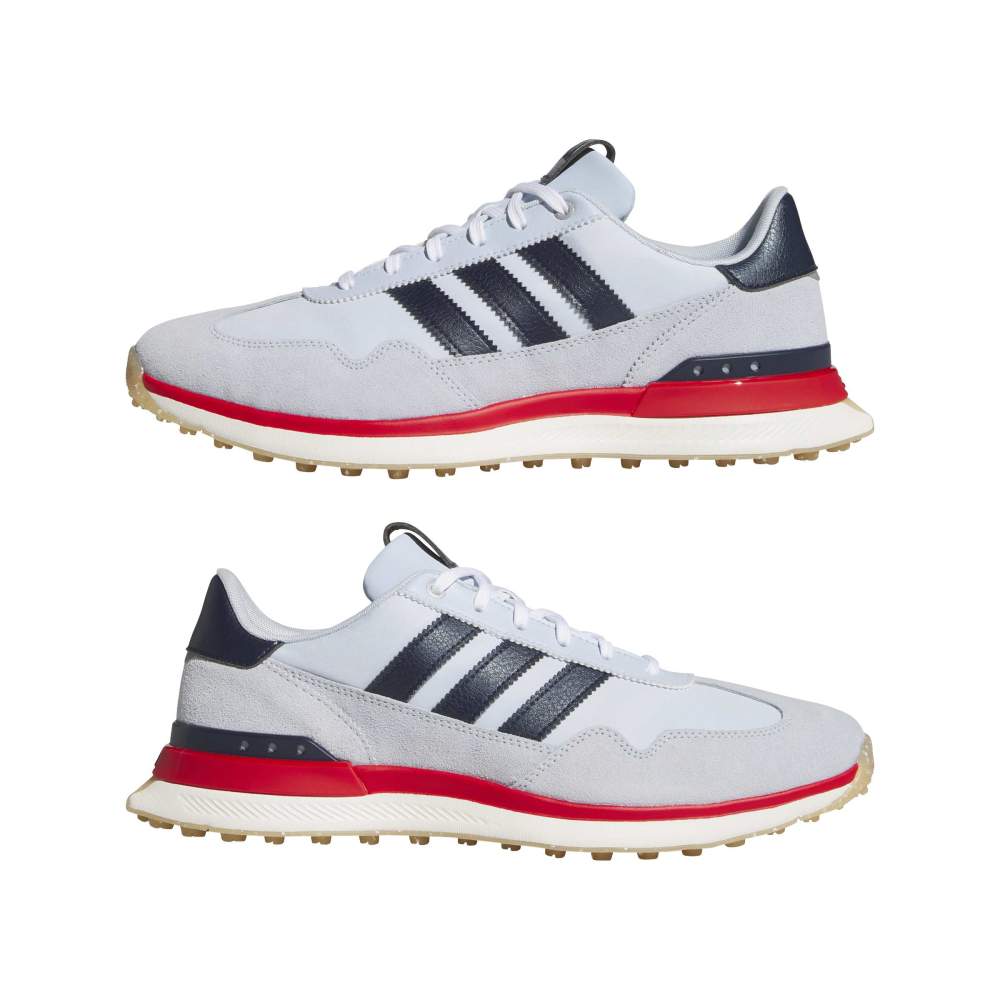 adidas S2G Tex Spikeless Golf Shoes - White / Navy / Scarlett