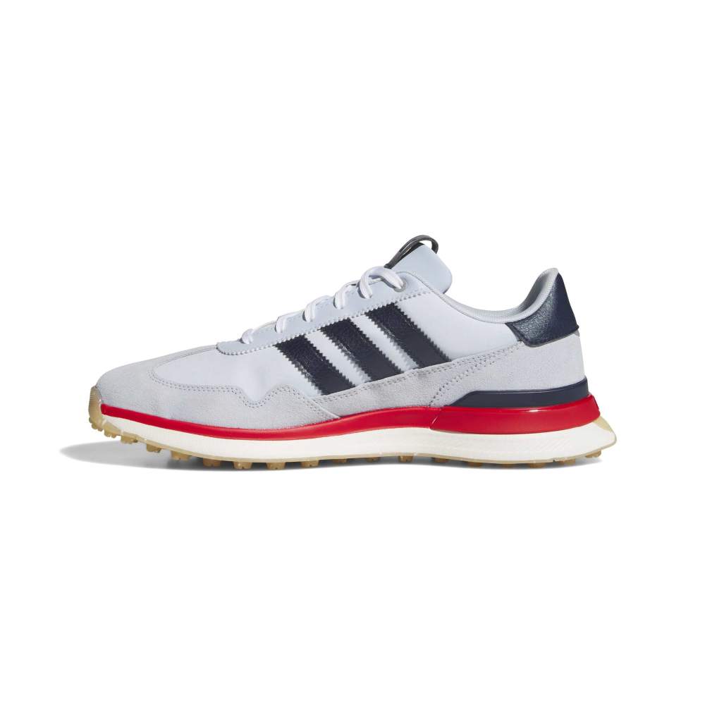 adidas S2G Tex Spikeless Golf Shoes - White / Navy / Scarlett - adidas