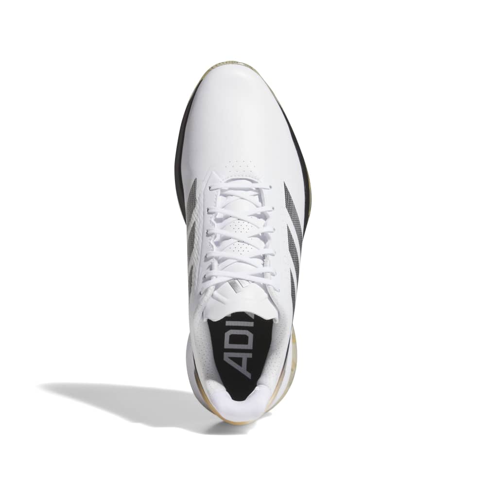 adidas Adizero ZG Spikeless Golf Shoes - White / Black / Ice Tan