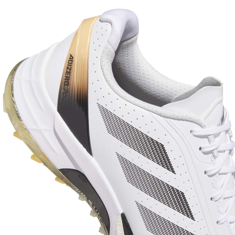 adidas Adizero ZG Spikeless Golf Shoes - White / Black / Ice Tan