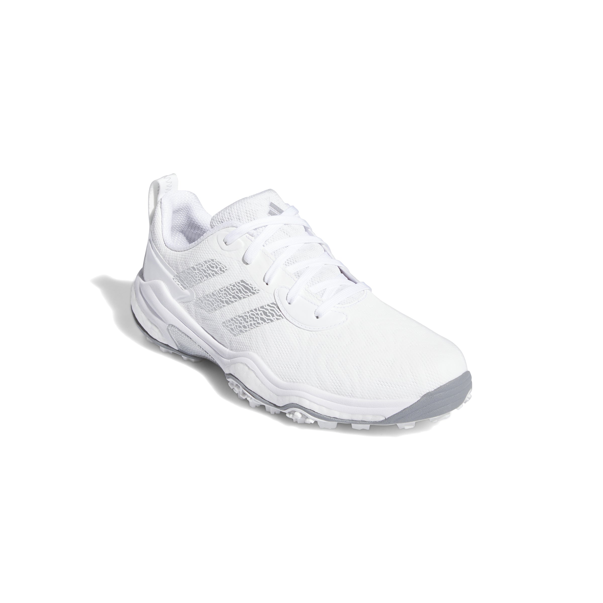 adidas CodeChaos 25 Spikeless Golf Shoes - White / Silver Metallic / Grey Two