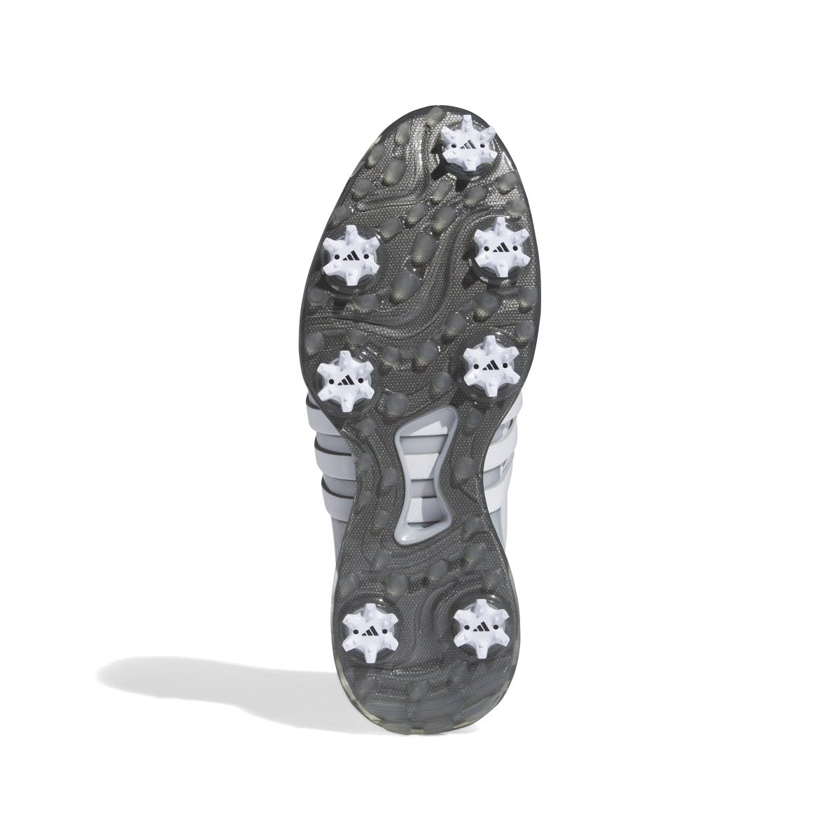 adidas Tour 360 Spiked Golf Shoes - White / White / Silver Metallic - adidas