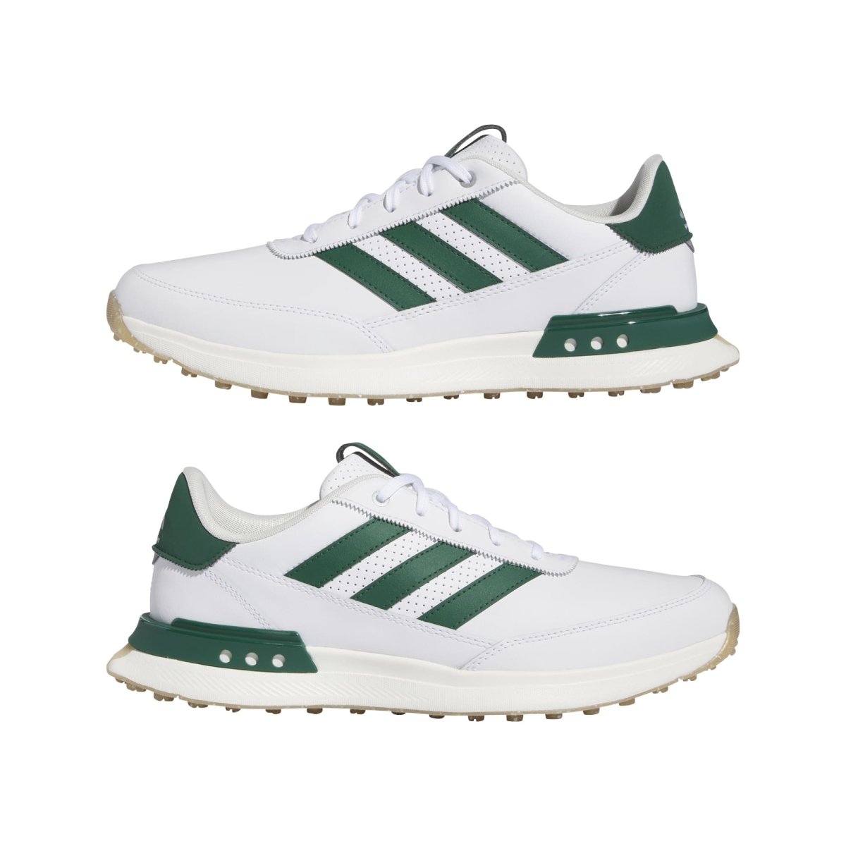 adidas S2G Leather Spikeless Golf Shoes - White / Collegiate Green / Gum - adidas