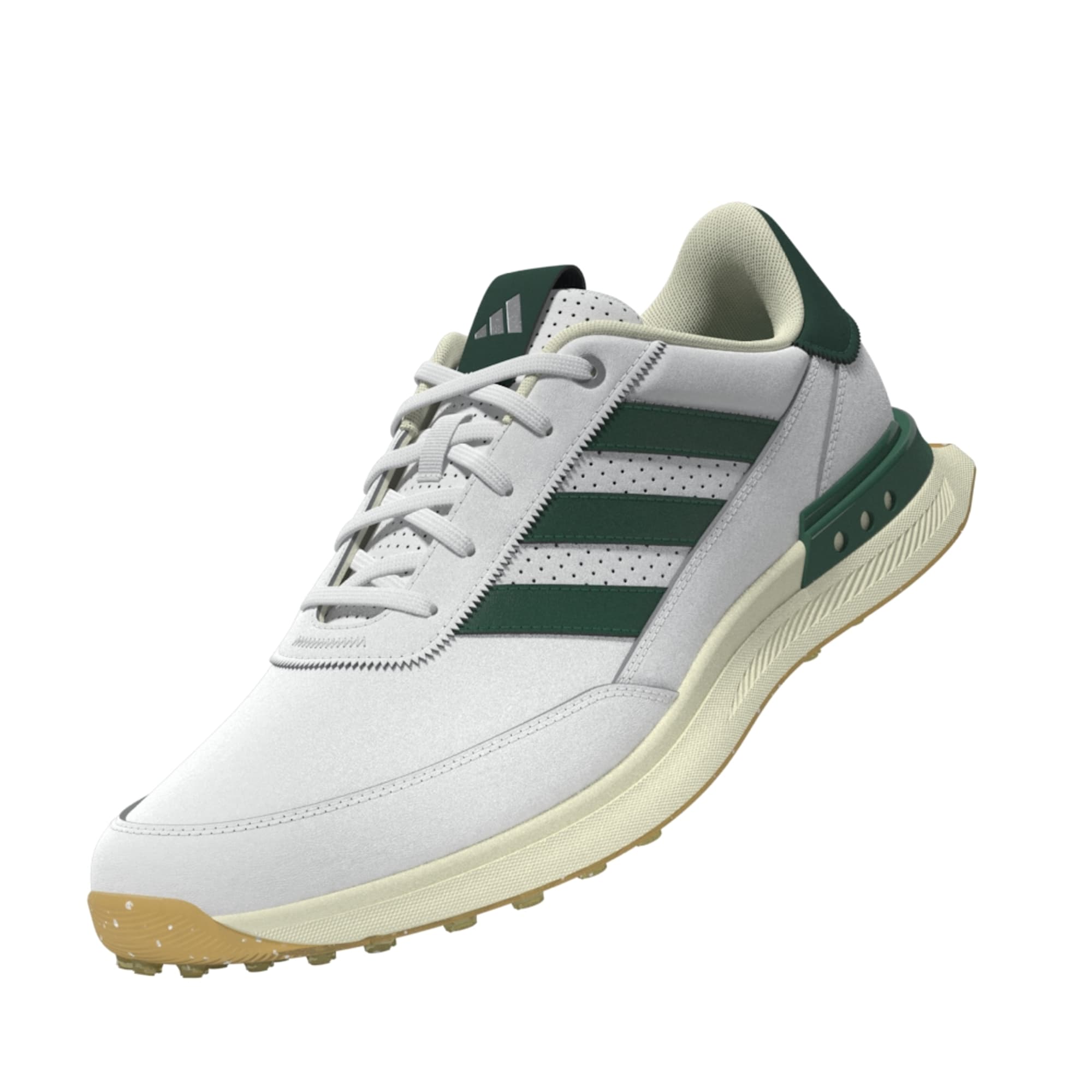 adidas S2G Leather Spikeless Golf Shoes - White / Collegiate Green / Gum