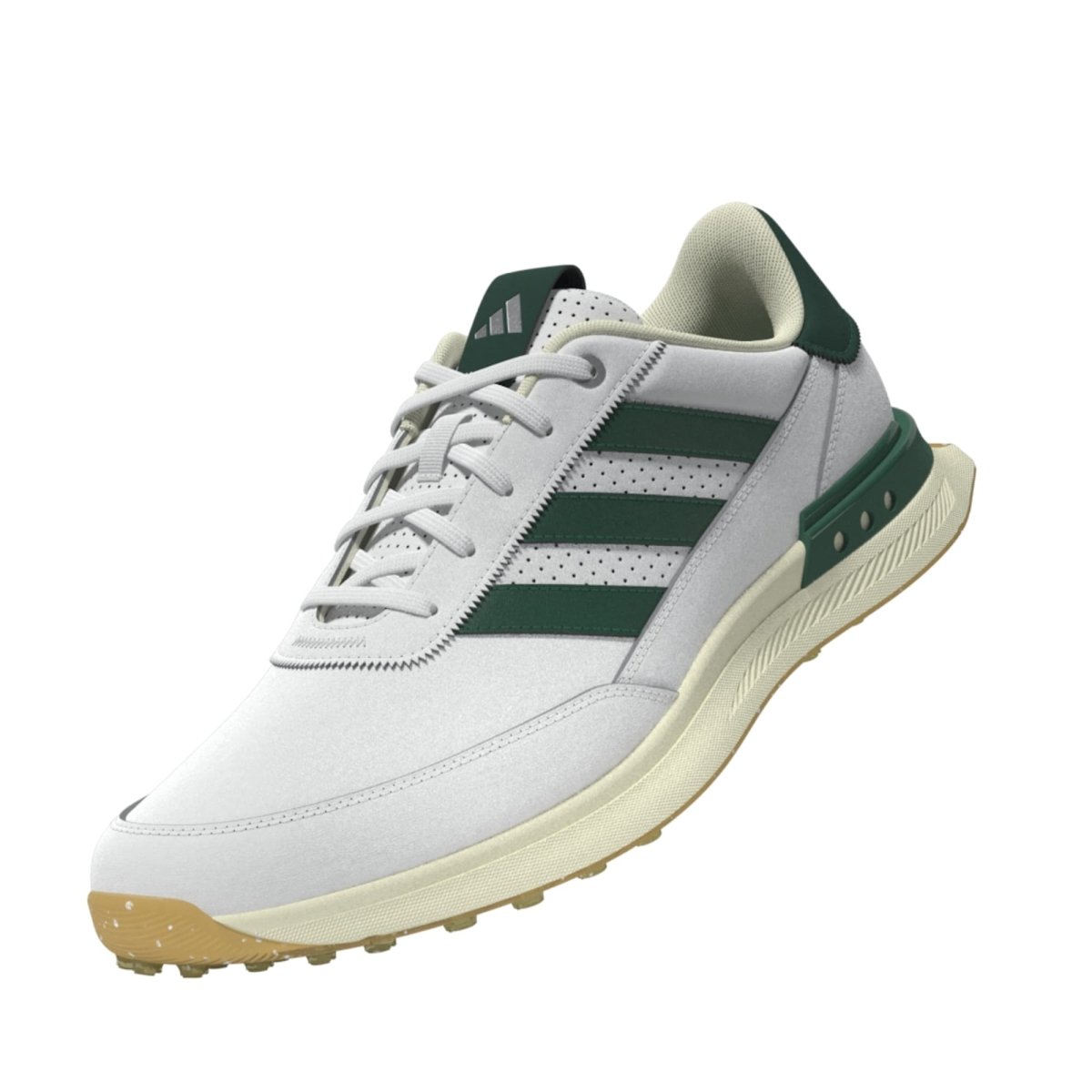 adidas S2G Leather Spikeless Golf Shoes - White / Collegiate Green / Gum - adidas