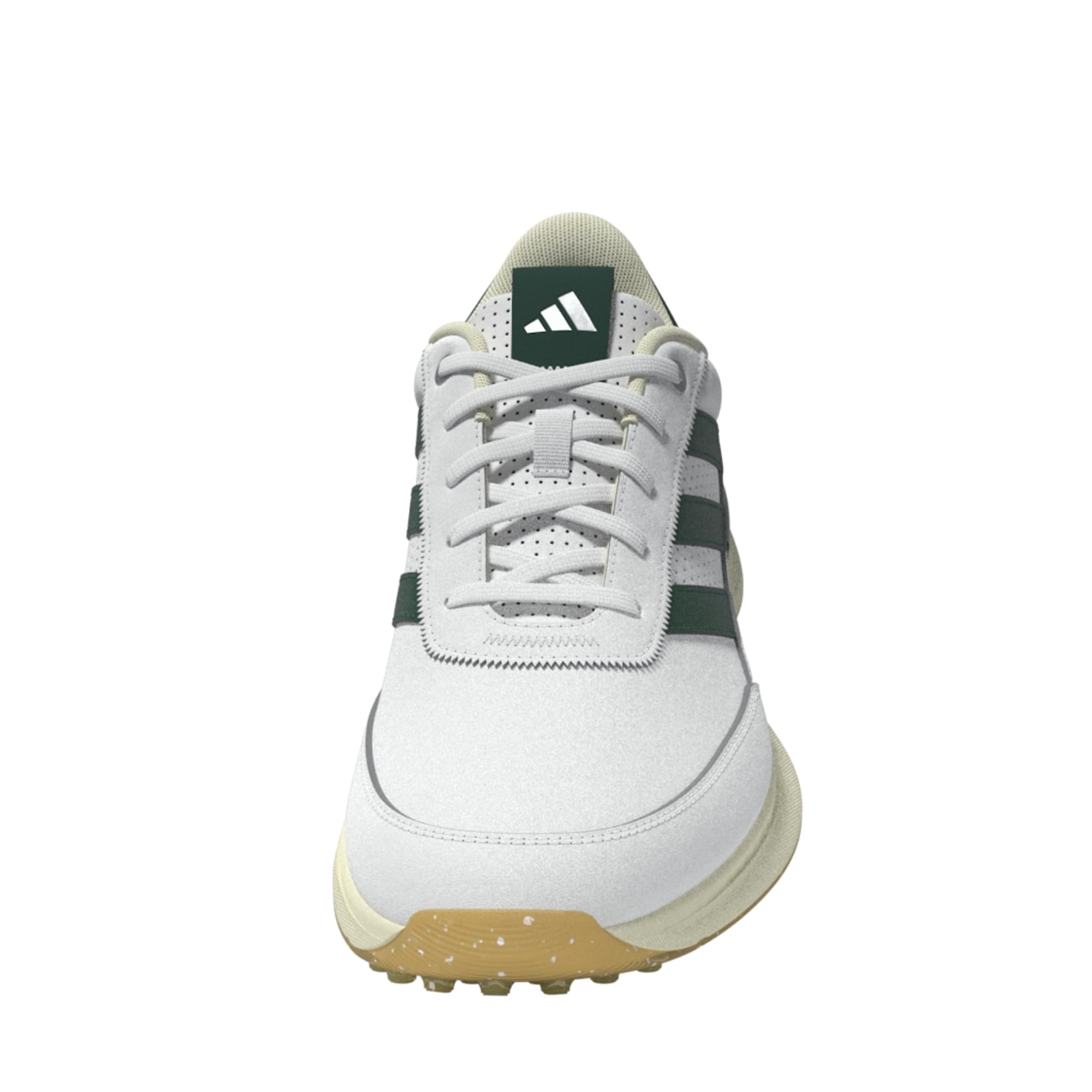 adidas S2G Leather Spikeless Golf Shoes - White / Collegiate Green / Gum