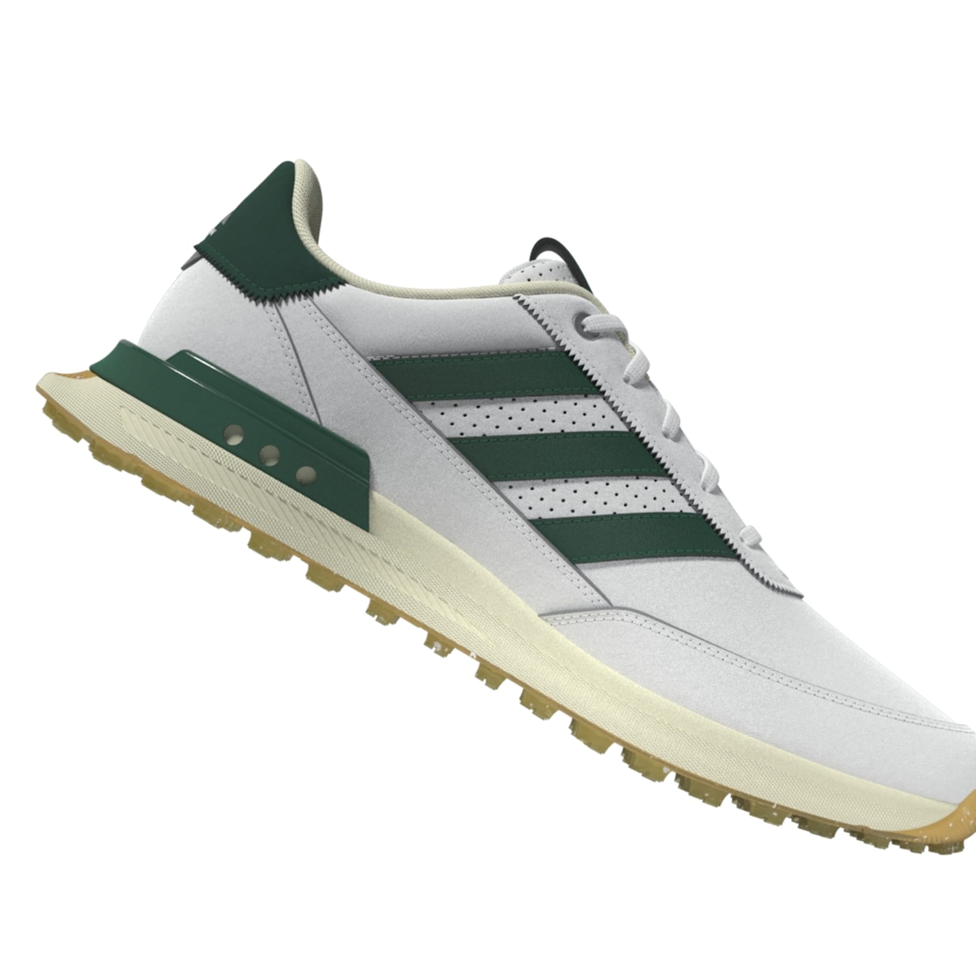adidas S2G Leather Spikeless Golf Shoes - White / Collegiate Green / Gum