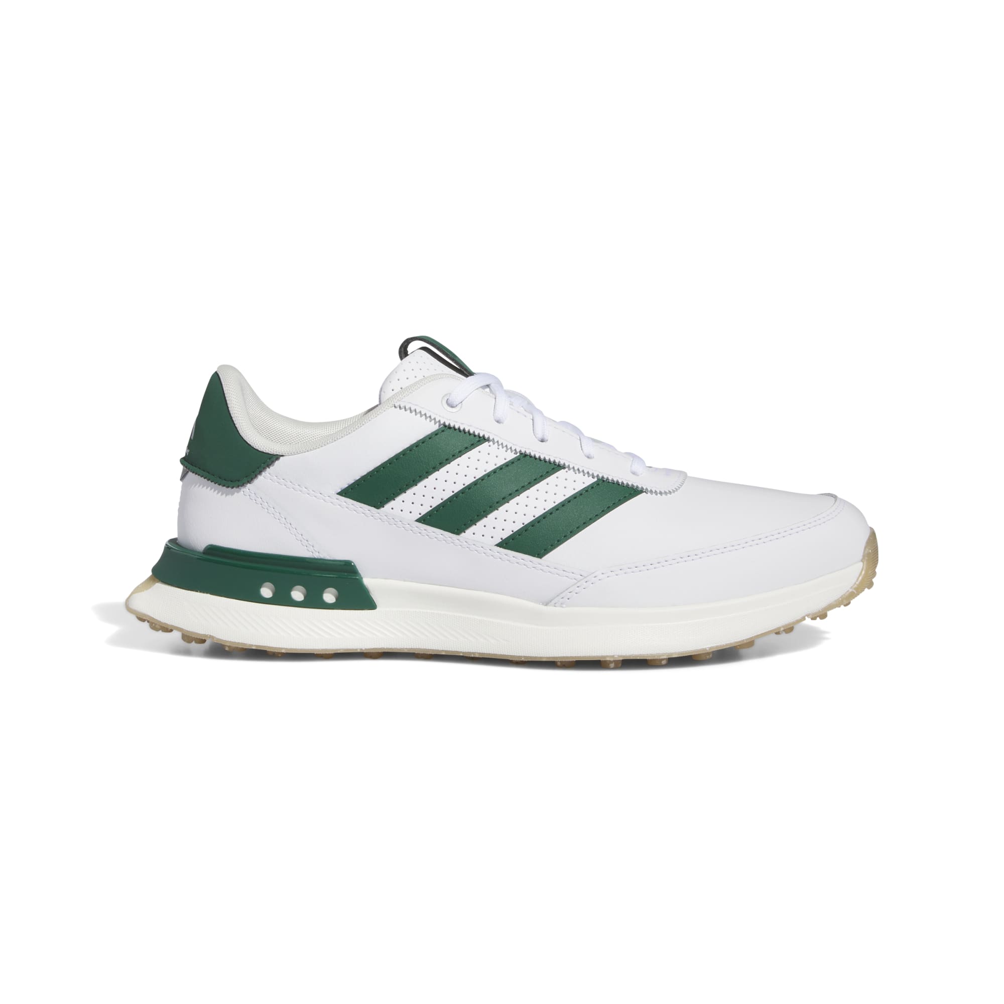 adidas S2G Leather Spikeless Golf Shoes - White / Collegiate Green / Gum