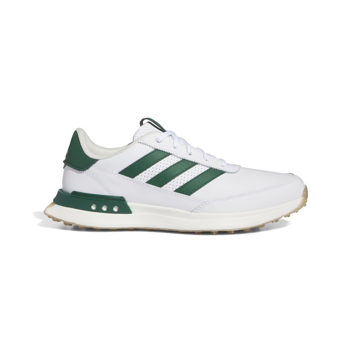 adidas S2G Leather Spikeless Golf Shoes - White / Collegiate Green / Gum - adidas