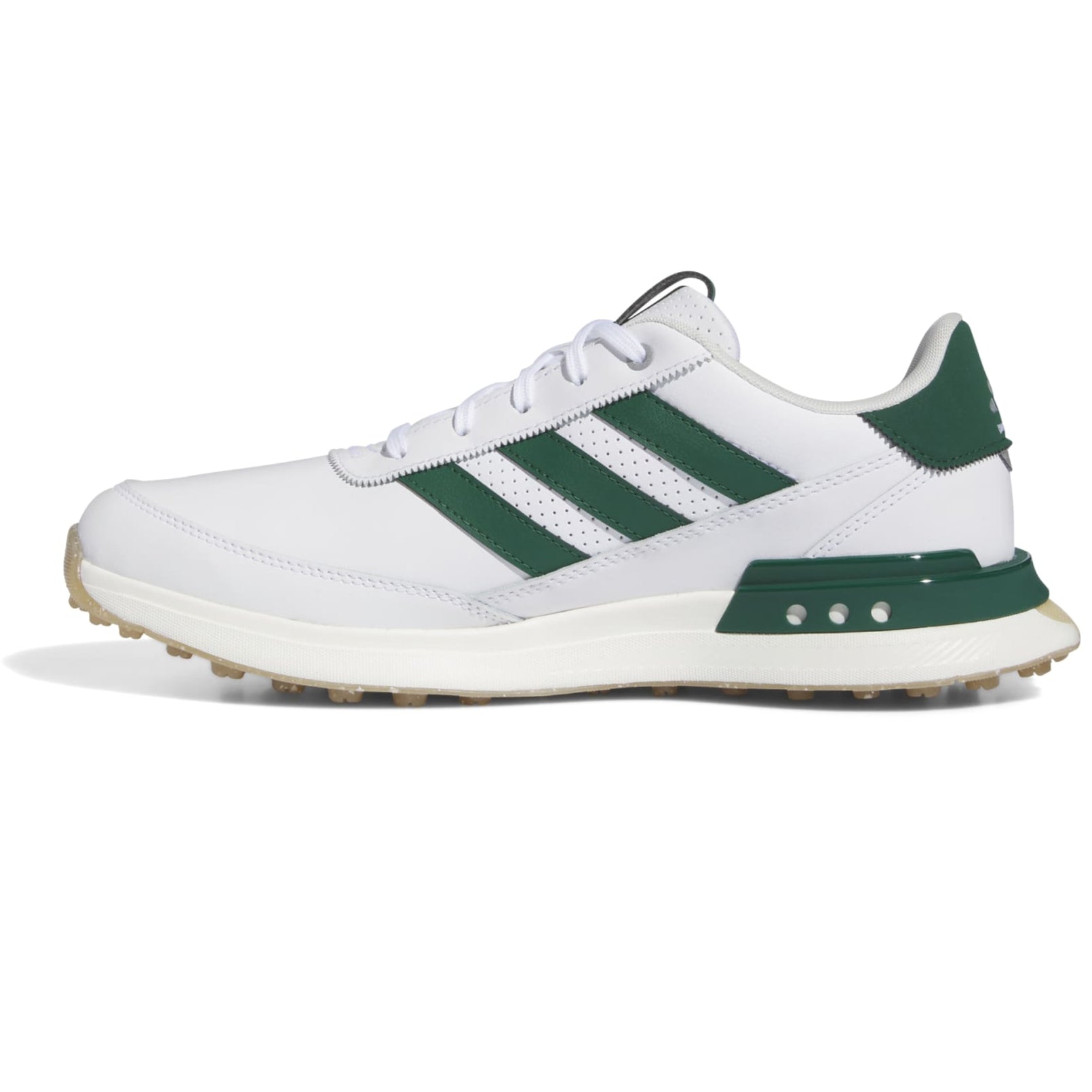 adidas S2G Leather Spikeless Golf Shoes - White / Collegiate Green / Gum