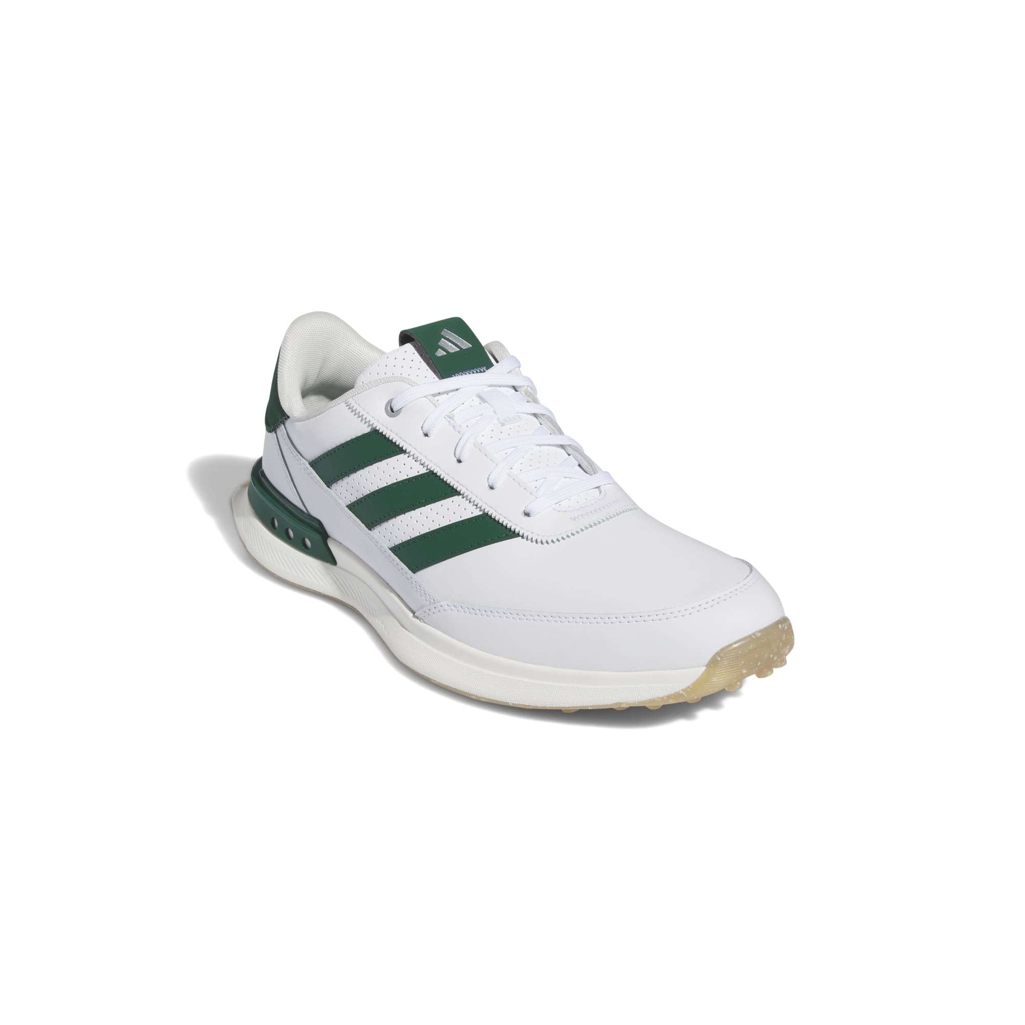 adidas S2G Leather Spikeless Golf Shoes - White / Collegiate Green / Gum