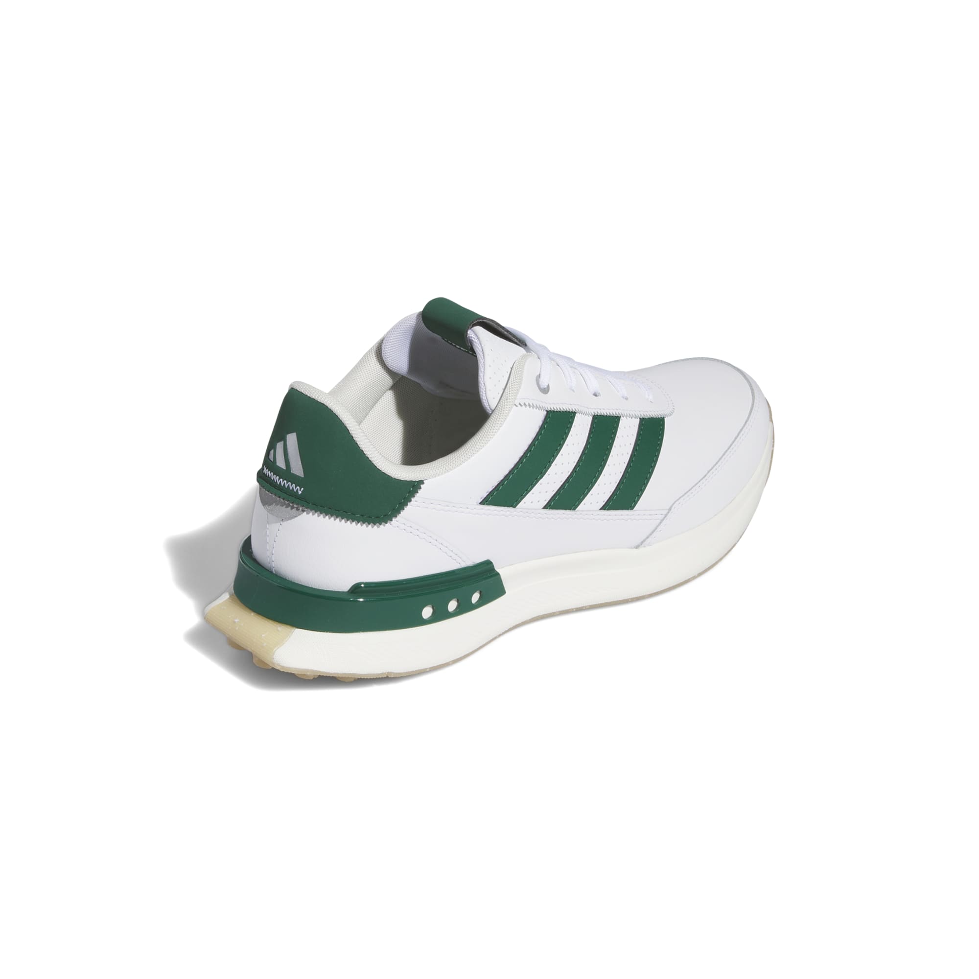 adidas S2G Leather Spikeless Golf Shoes - White / Collegiate Green / Gum