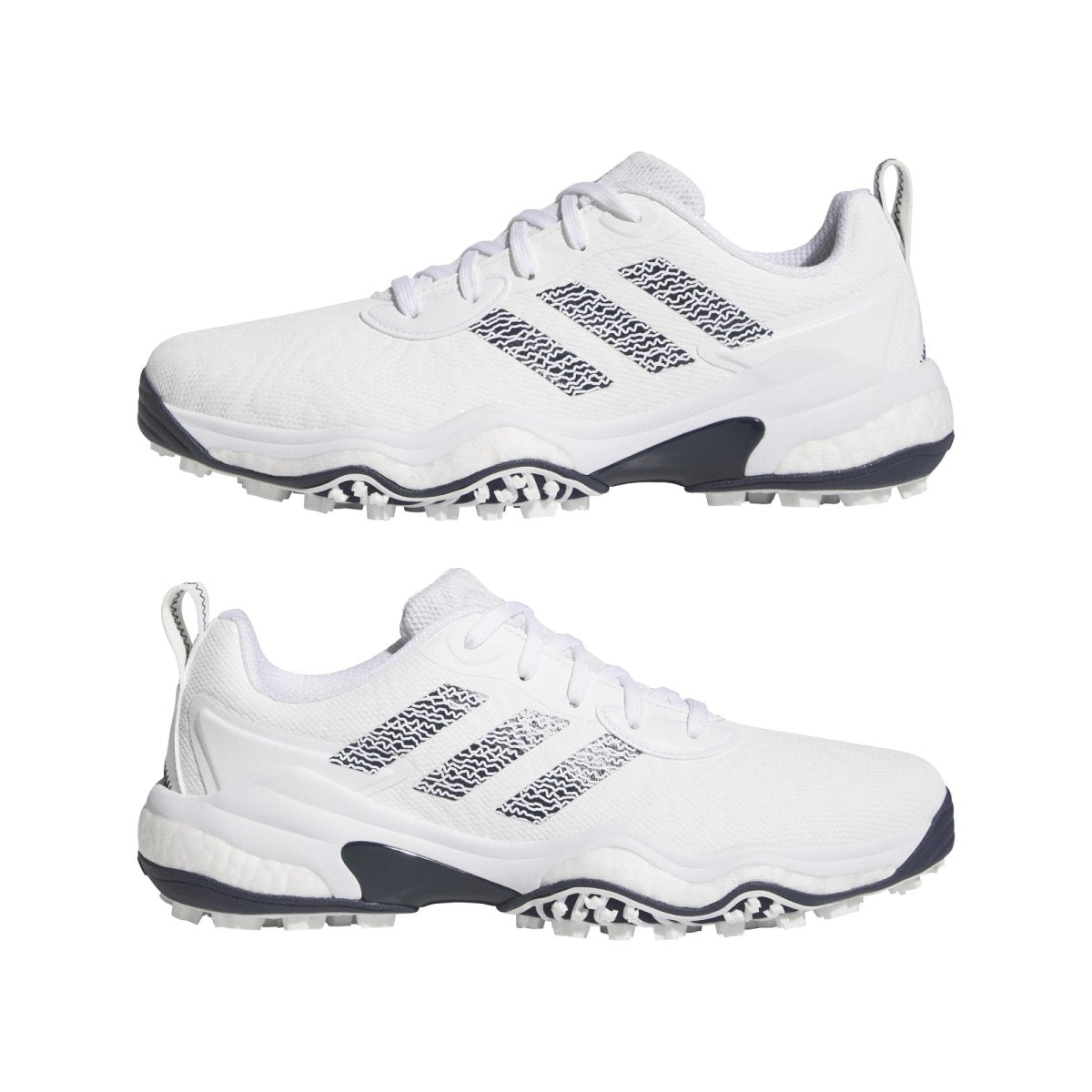 adidas CodeChaos 25 Spikeless Golf Shoes - White / Collegiate Navy - adidas