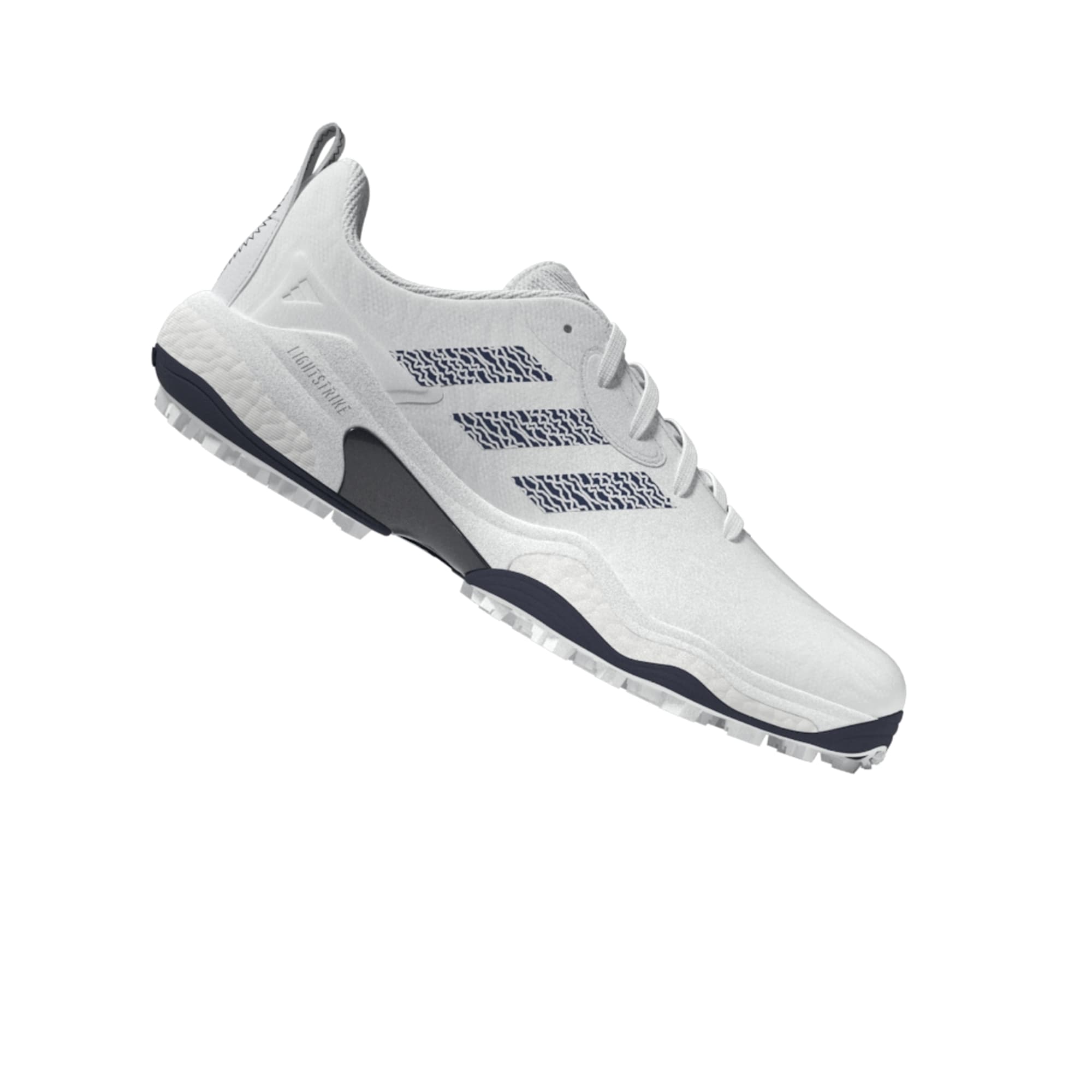 adidas CodeChaos 25 Spikeless Golf Shoes - White / Collegiate Navy