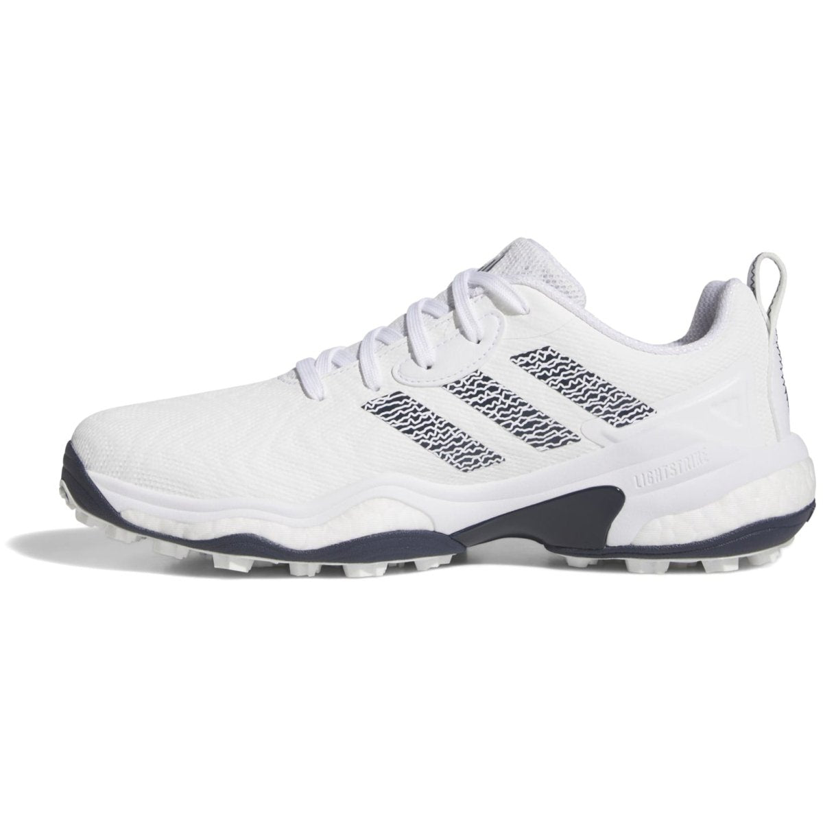 adidas CodeChaos 25 Spikeless Golf Shoes - White / Collegiate Navy - adidas