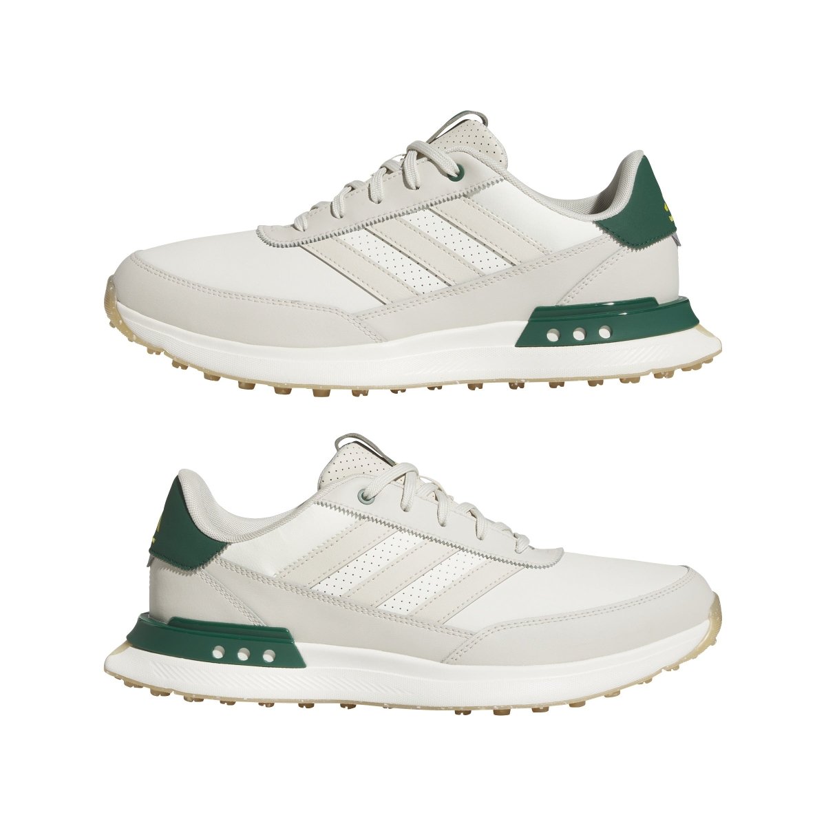 adidas S2G Leather Spikeless Golf Shoes - White / Alumina / Collegiate Green - adidas