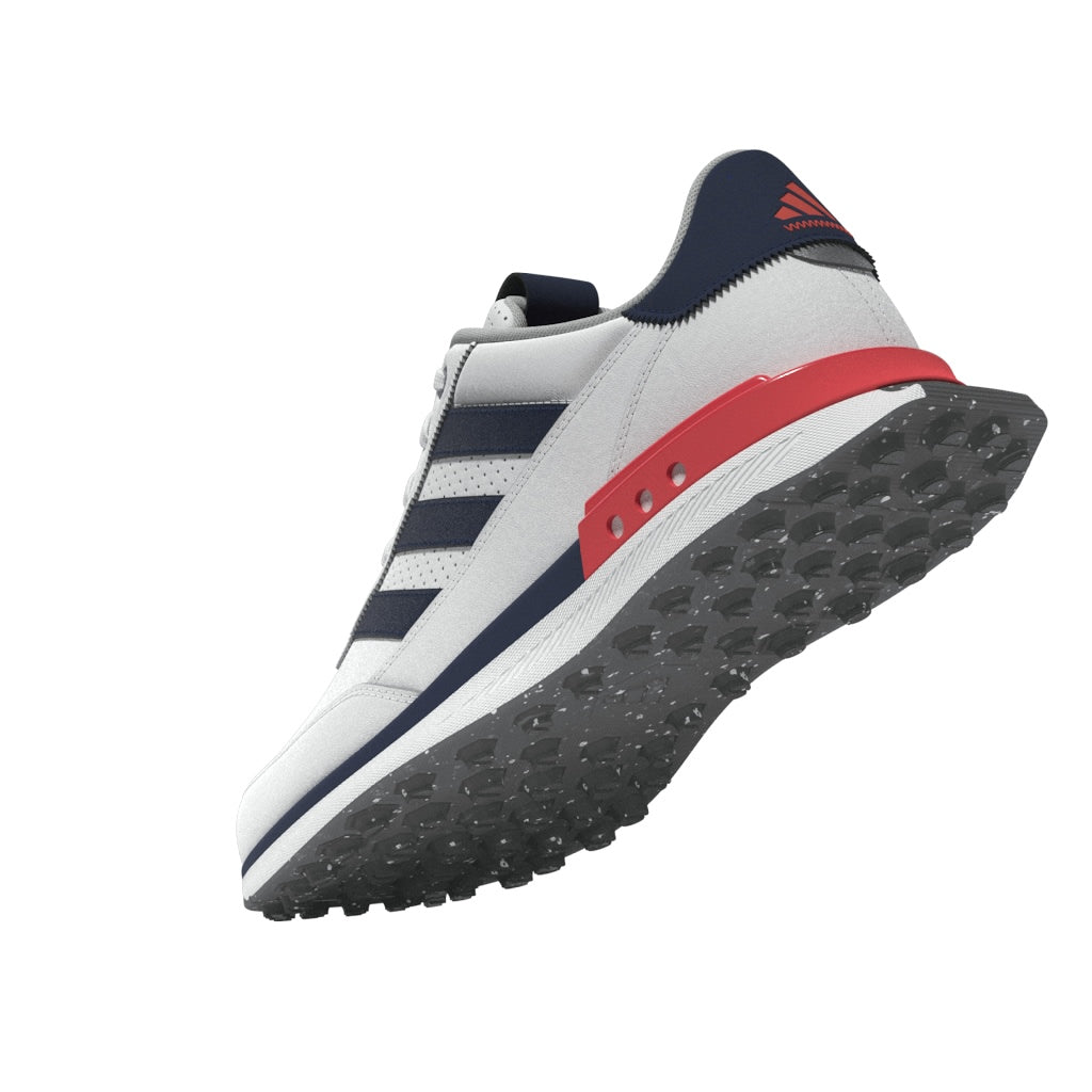 adidas S2G Leather Spikeless Golf Shoes - Cloud White / Collegiate Navy / Lucid Red