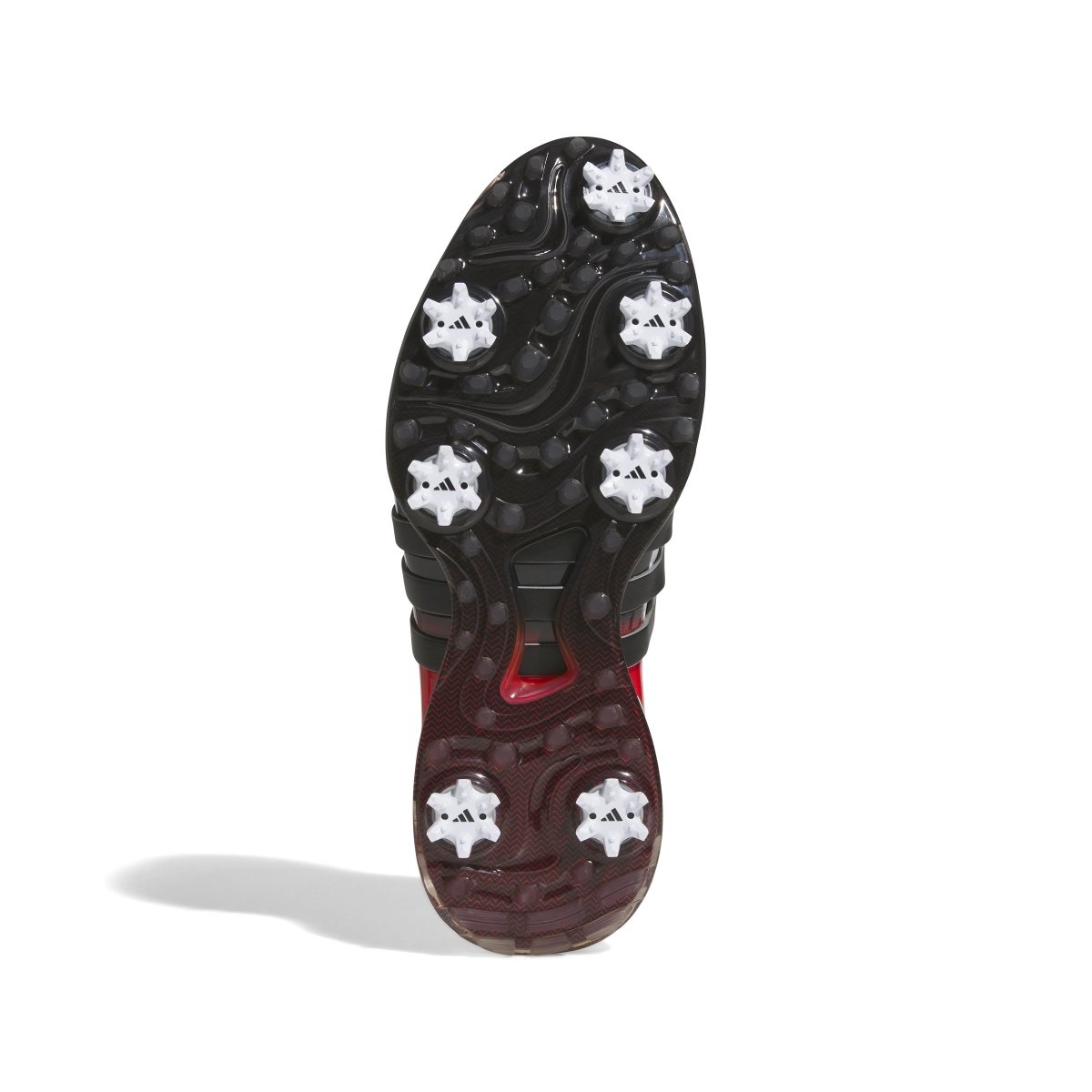 adidas Tour 360 Spiked Golf Shoes - Cloud White / Core Black / Lucid Red - adidas