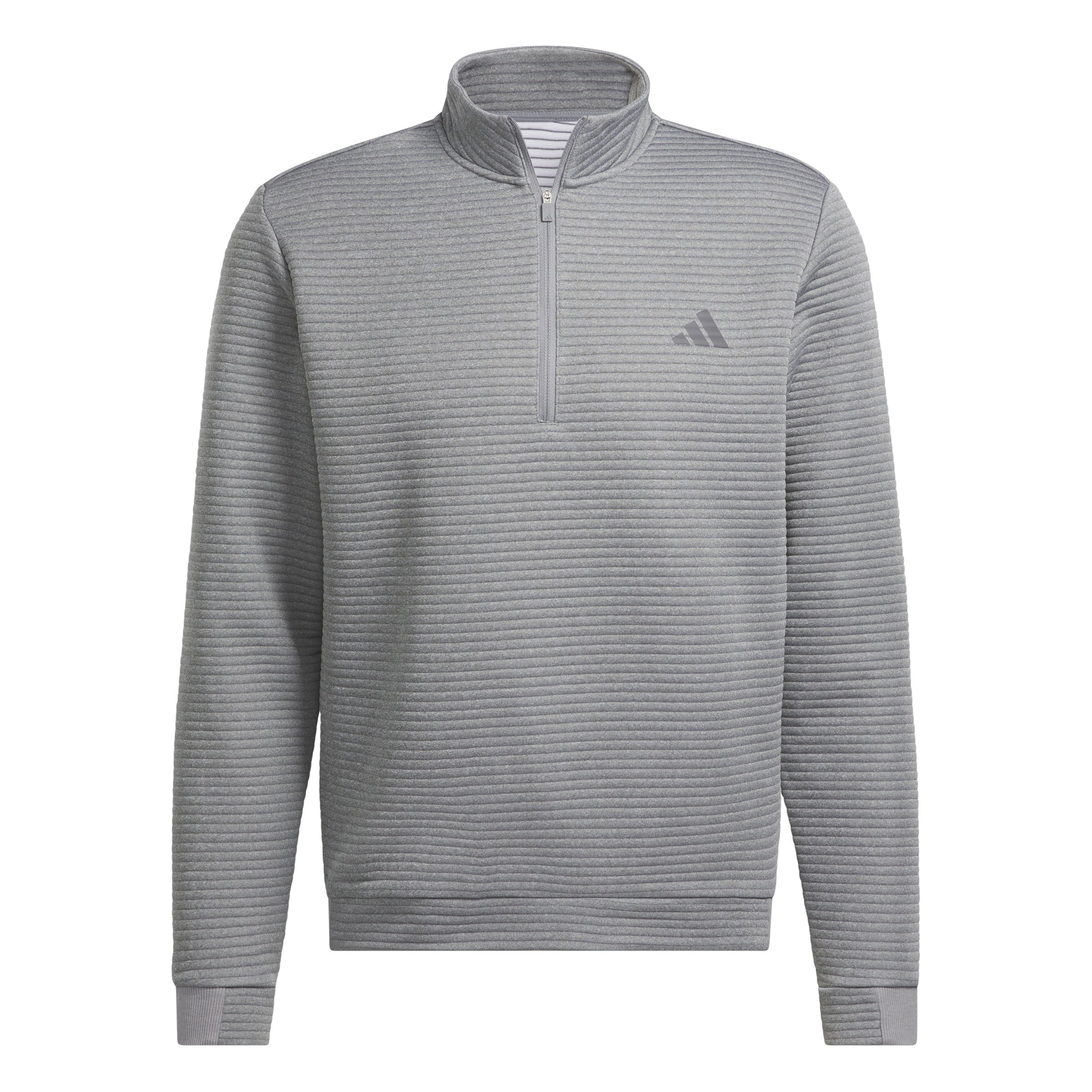 adidas Ultimate365 Dwr Textured Quarter Zip Sweatshirt - Grey Three / White