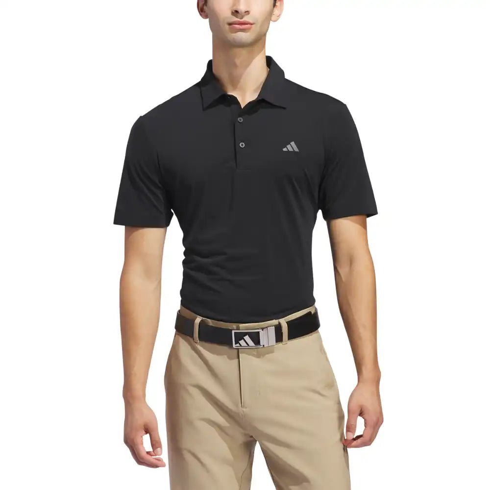 adidas Ultimate365 Solid LC Golf Polo Shirt - Black - adidas