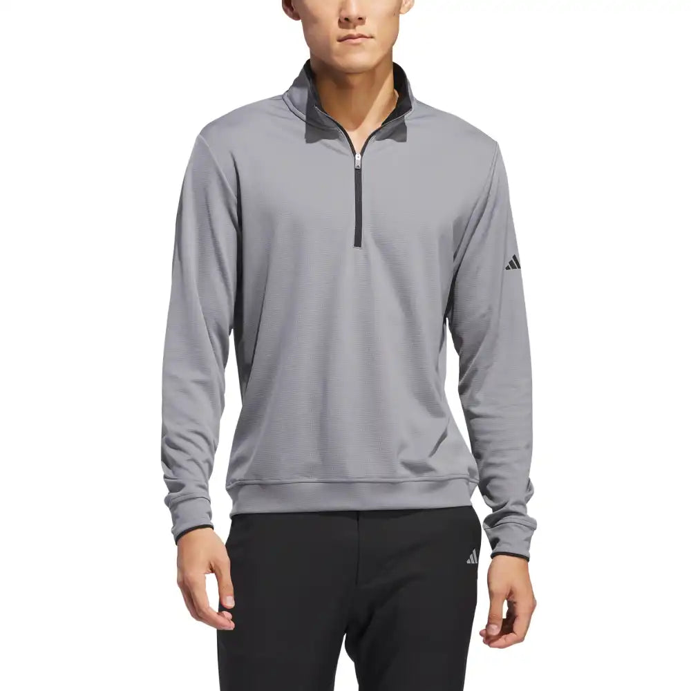 adidas UPF Lightweight 1/4 Zip Pullover - Grey