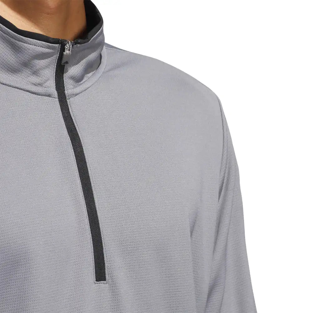 adidas UPF Lightweight 1/4 Zip Pullover - Grey