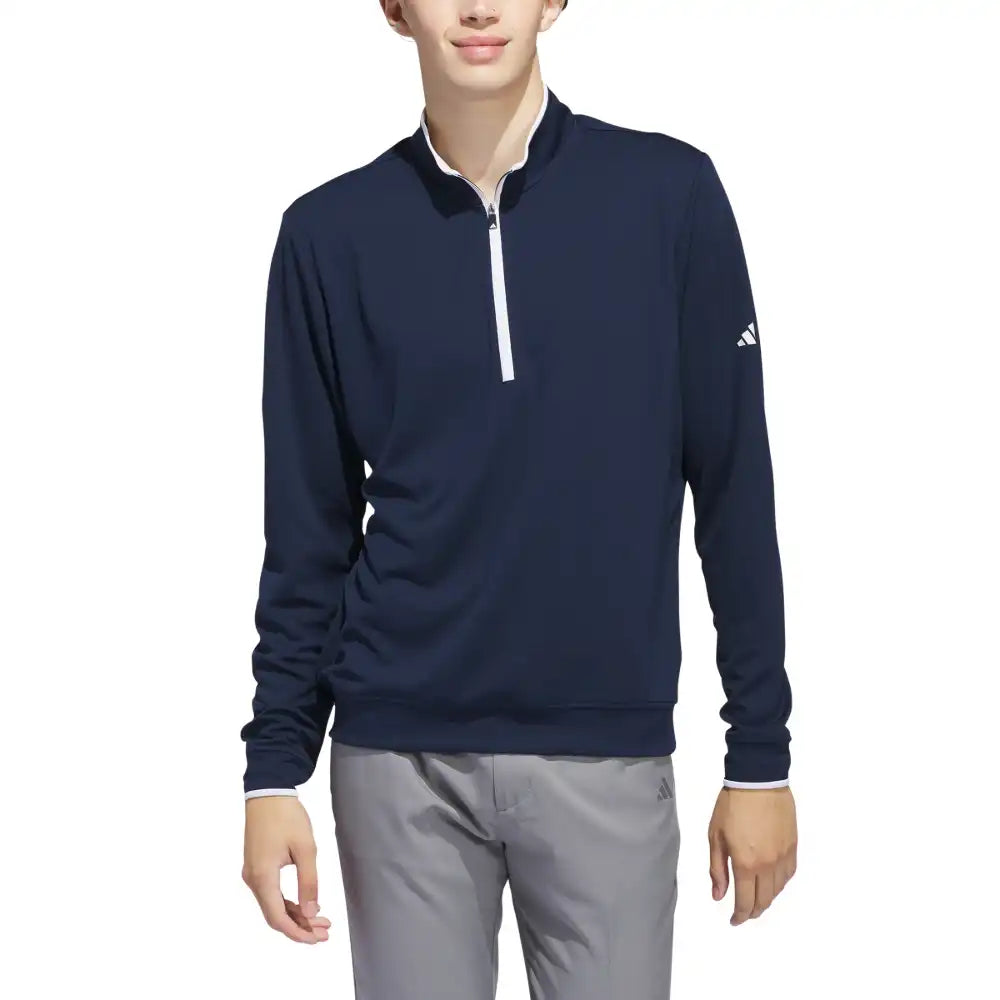 adidas UPF Lightweight 1/4 Zip Pullover - Navy
