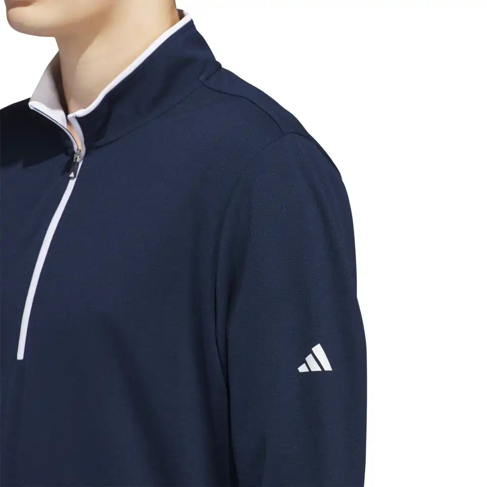 adidas UPF Lightweight 1/4 Zip Pullover - Navy