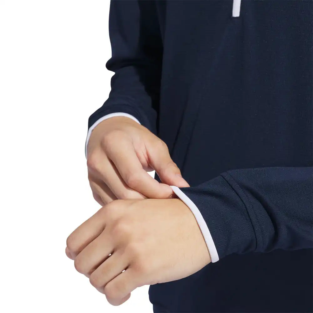 adidas UPF Lightweight 1/4 Zip Pullover - Navy