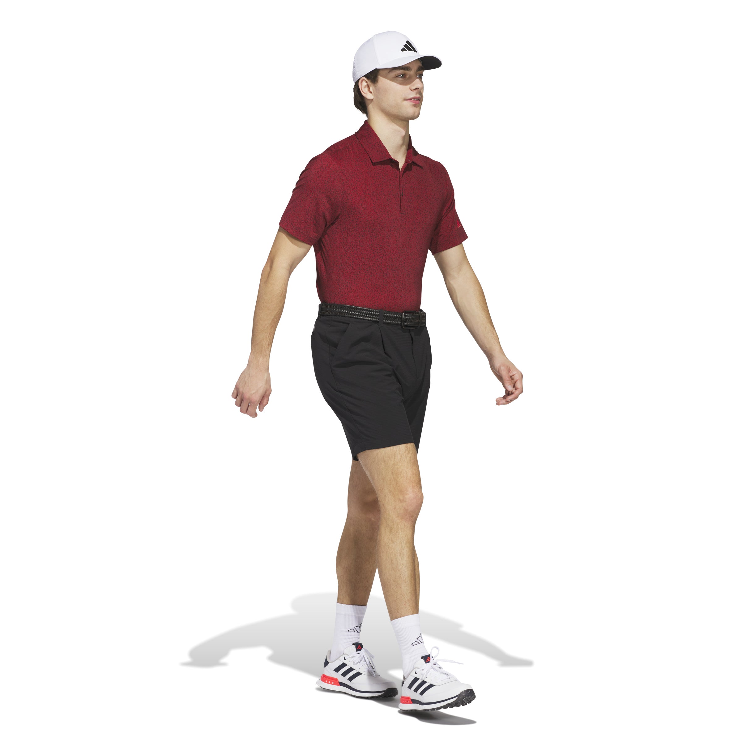 adidas Ultimate365 Mini Bunker Polo Shirt - Aurora Ruby