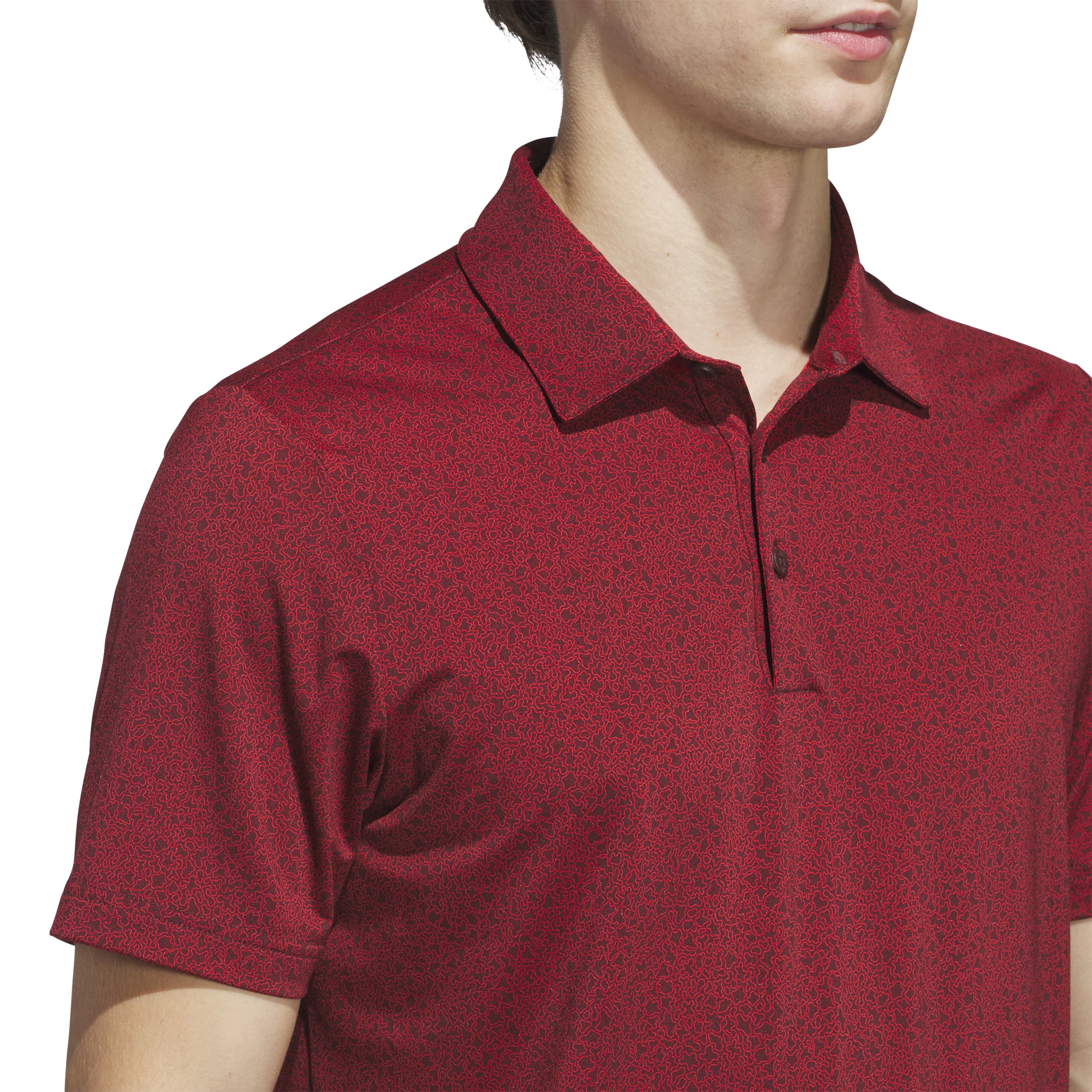 adidas Ultimate365 Mini Bunker Polo Shirt - Aurora Ruby